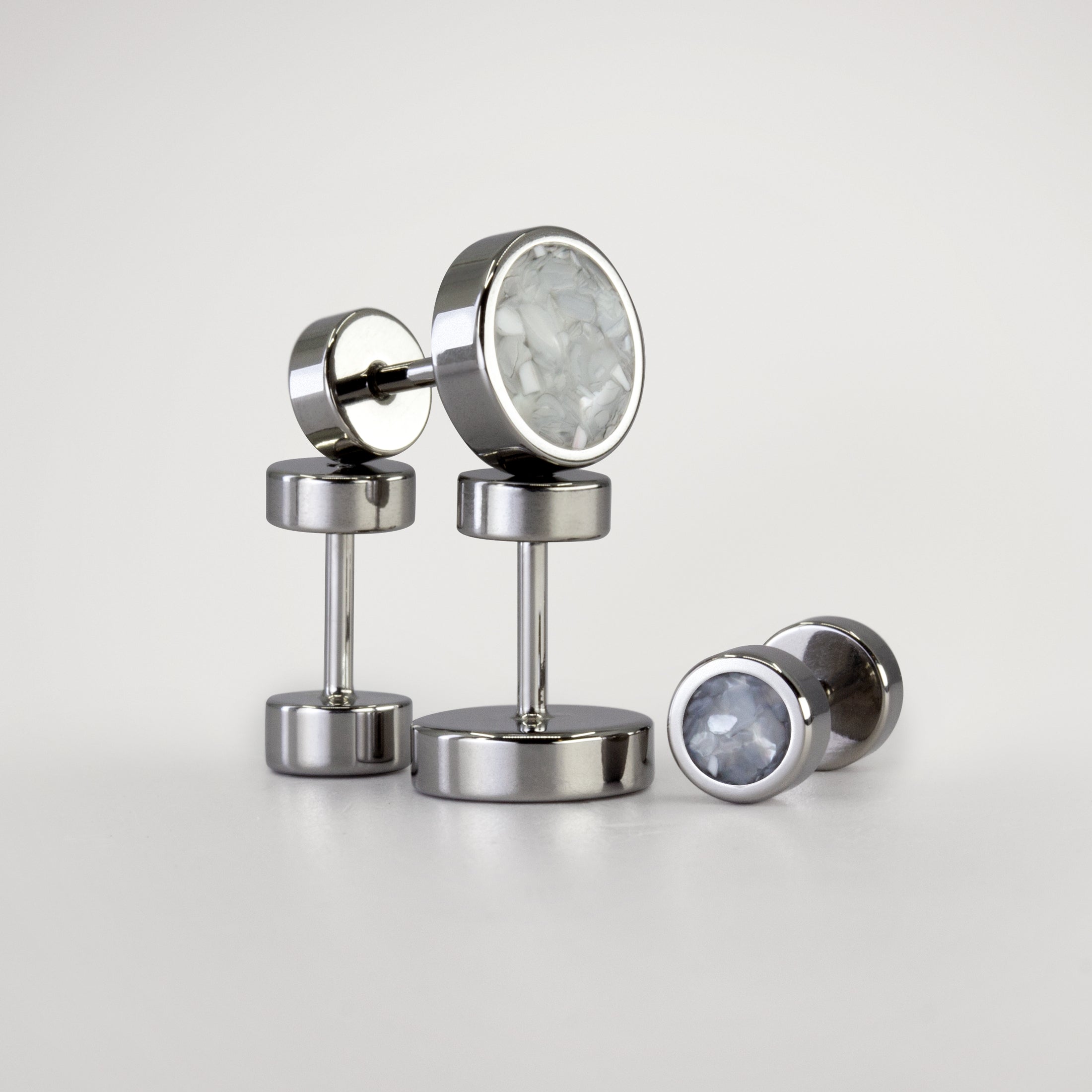 Titanium & Nacre Earrings