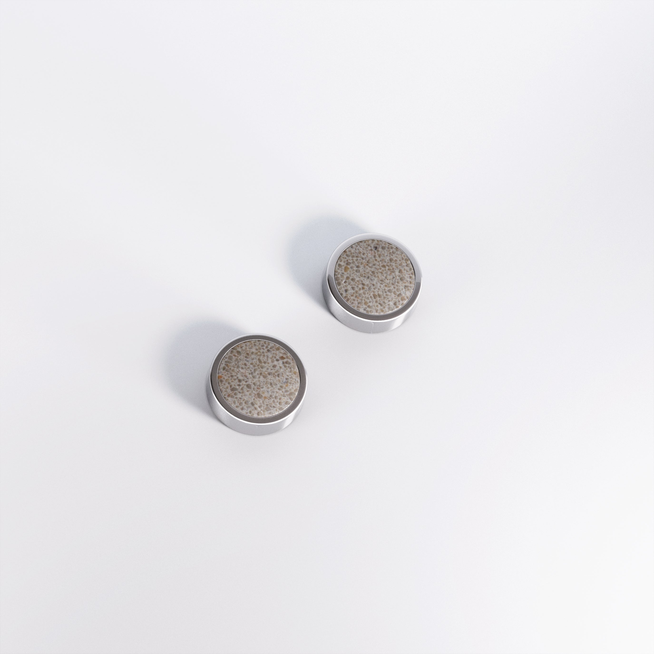 Titanium & Grey Concrete Earrings