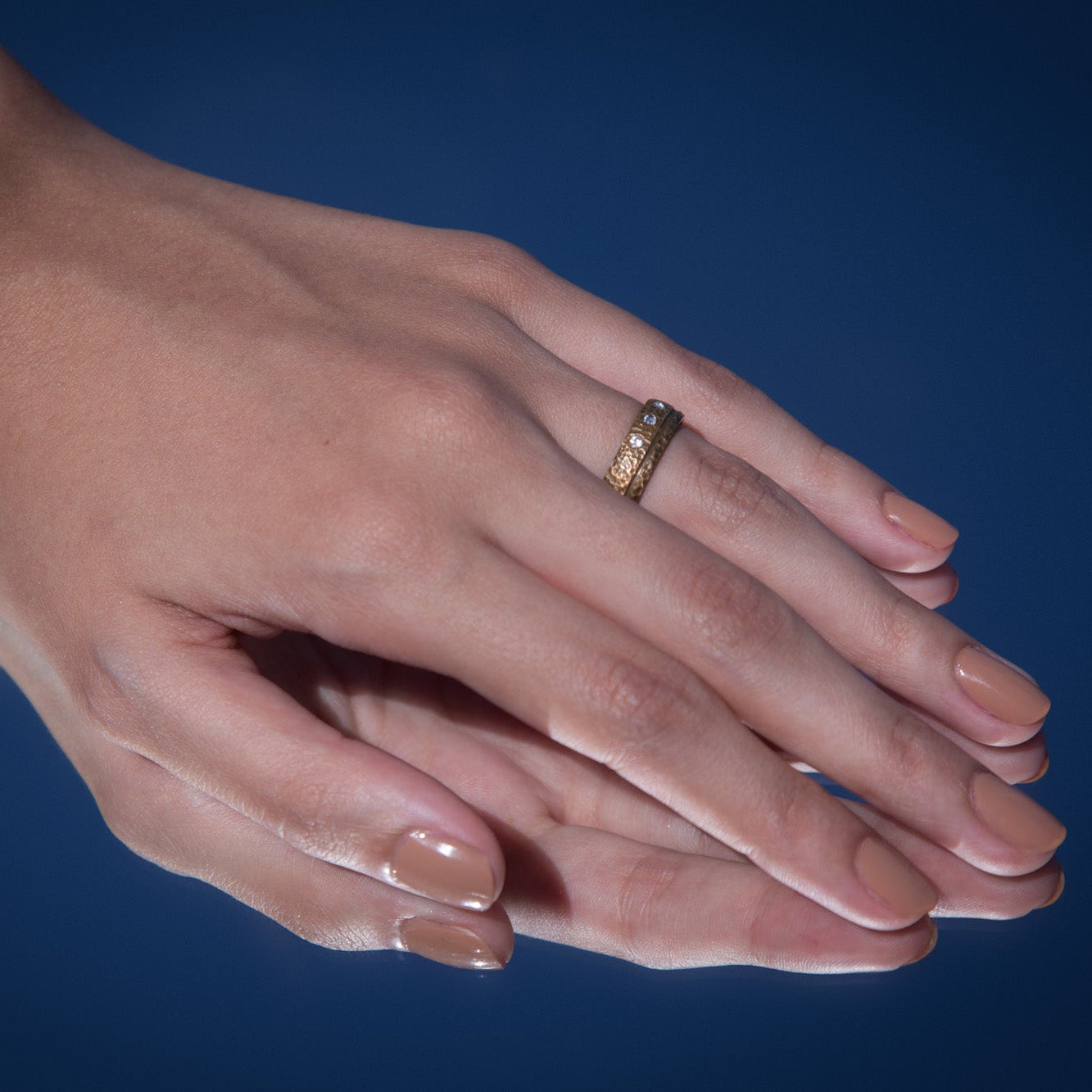 Darkened Bronze & wood Ring
