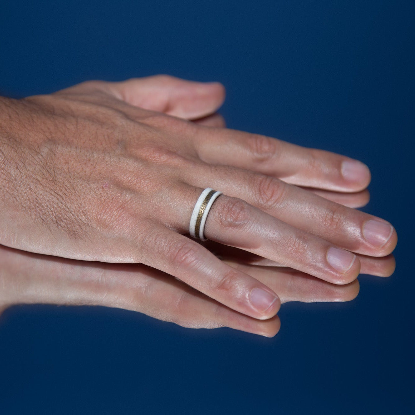 Carrara marble bronze & wood