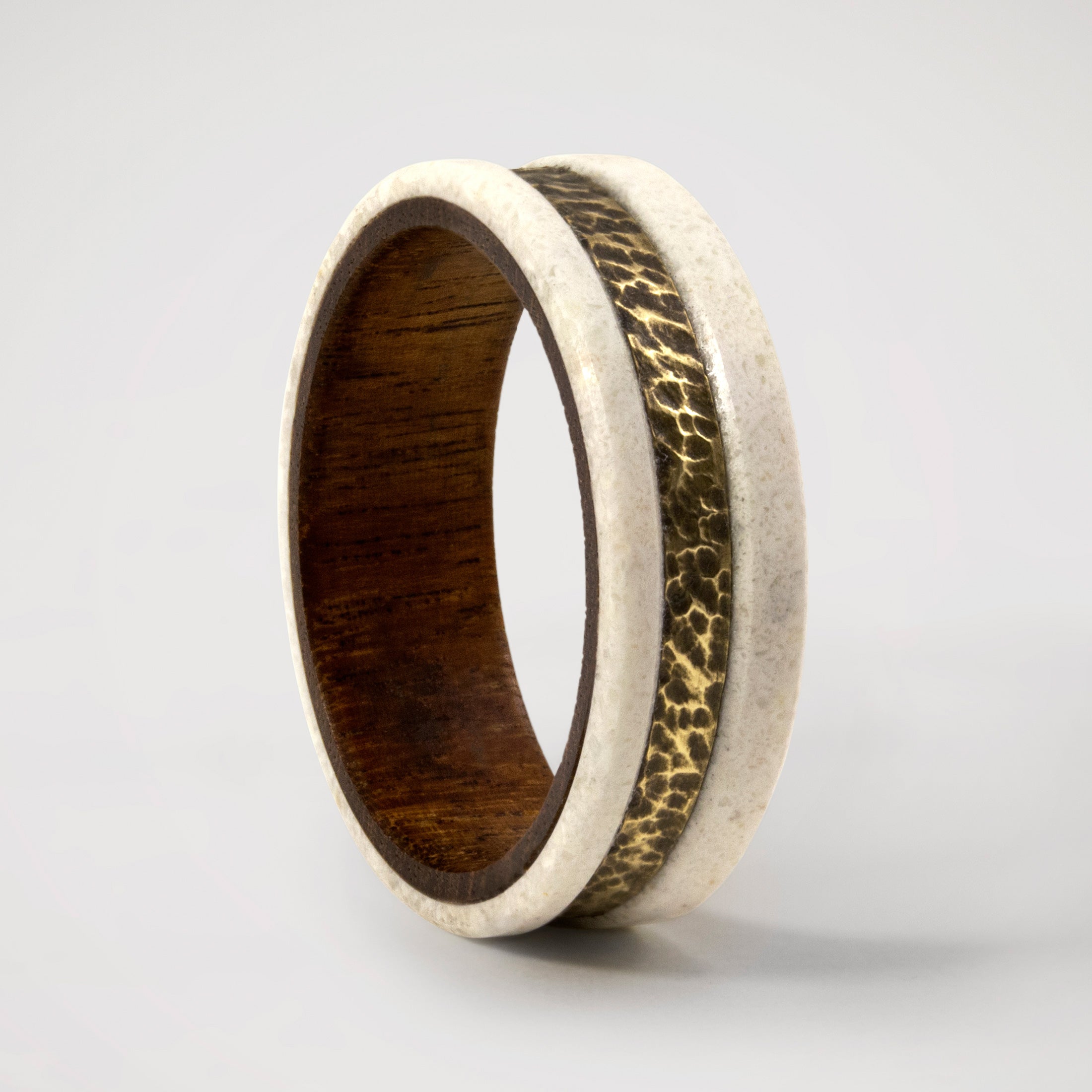 Carrara marble bronze & wood