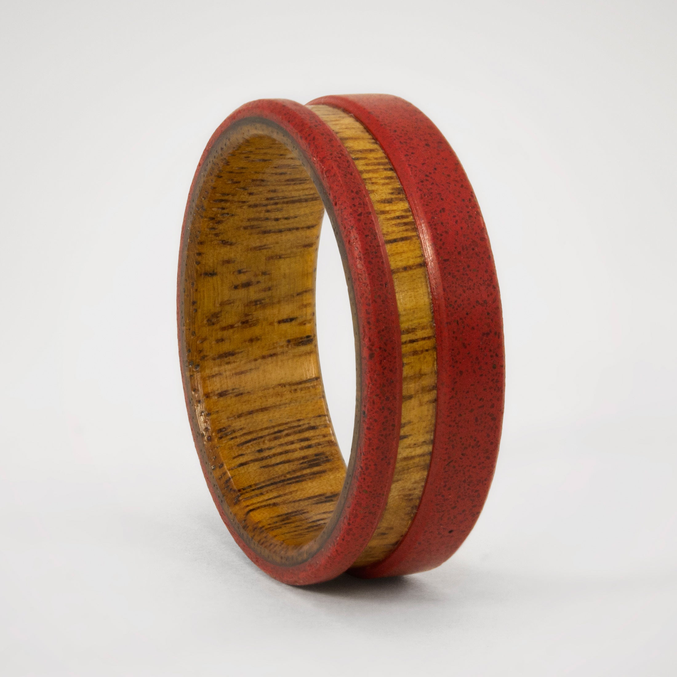RED CONCRETE and WOOD ring