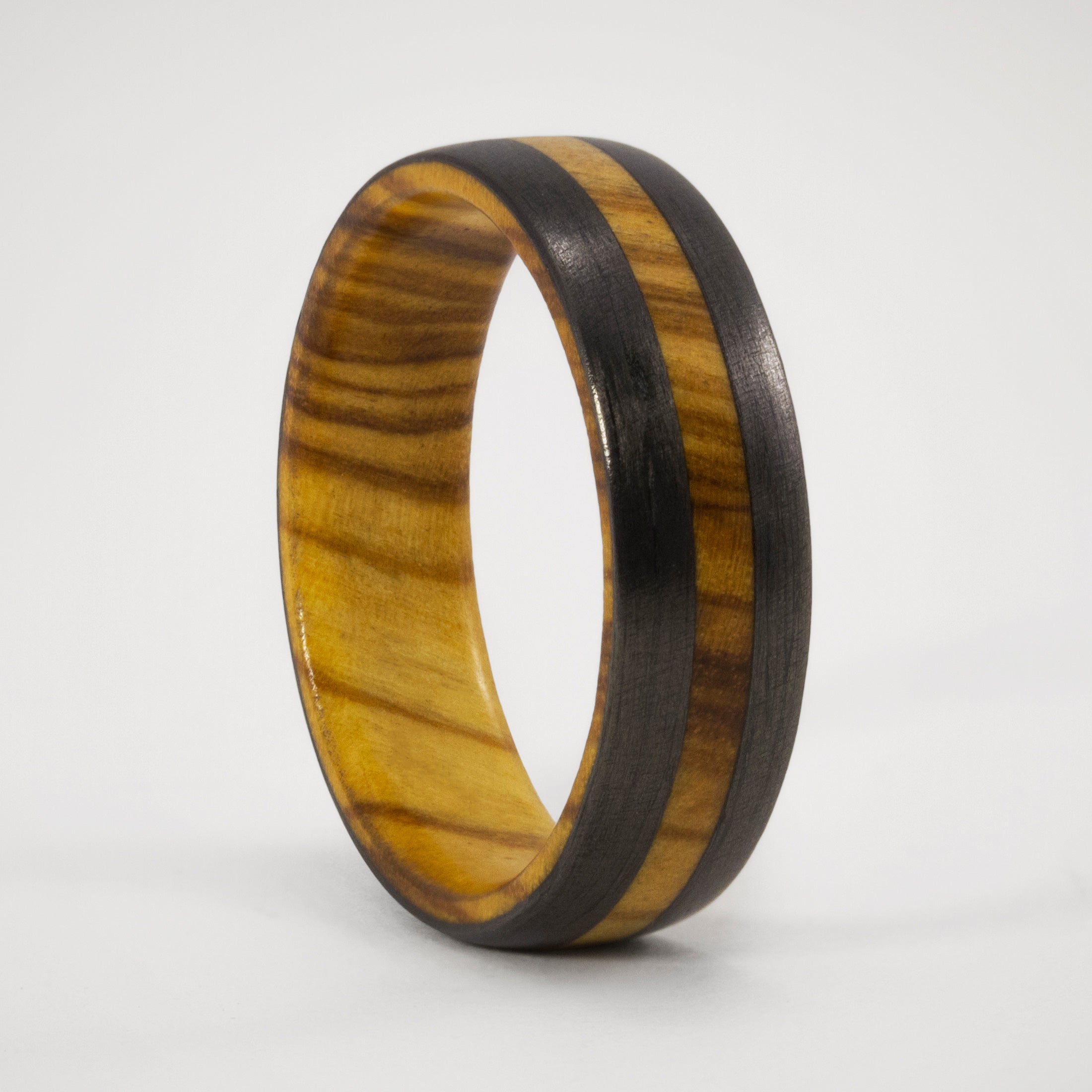 carbon fiber and Olive wood Ring
