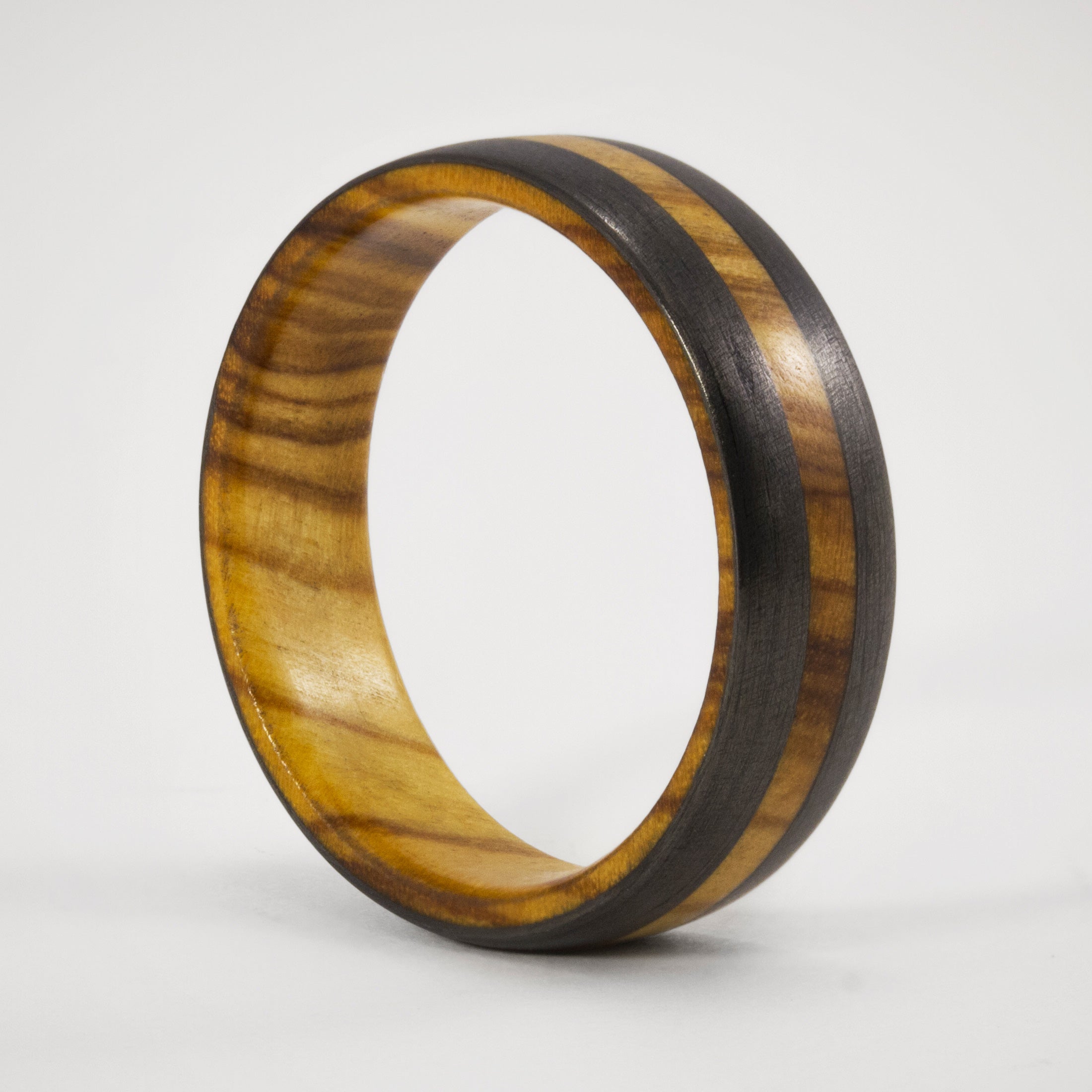 carbon fiber and Olive wood Ring