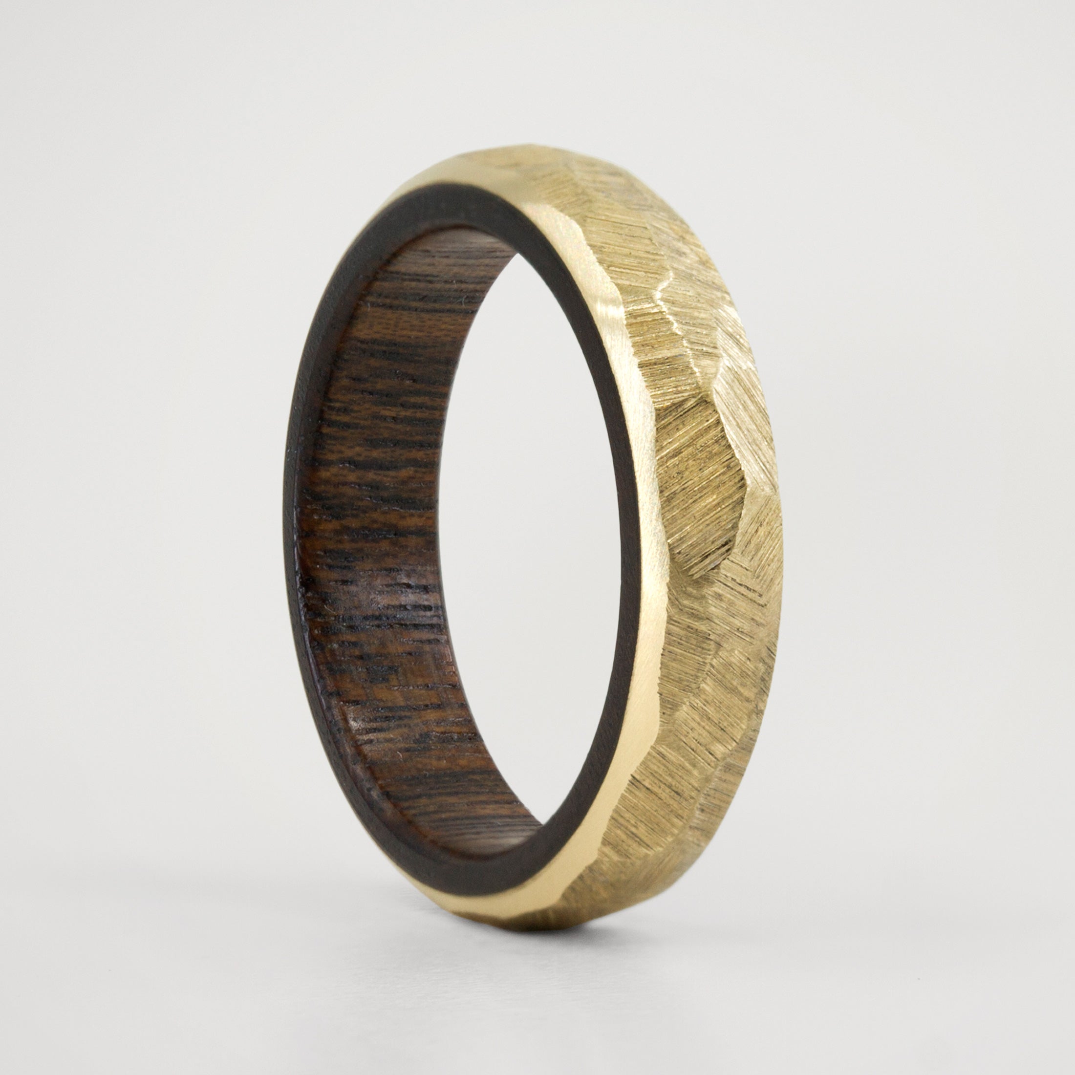 Hammered gold & wood