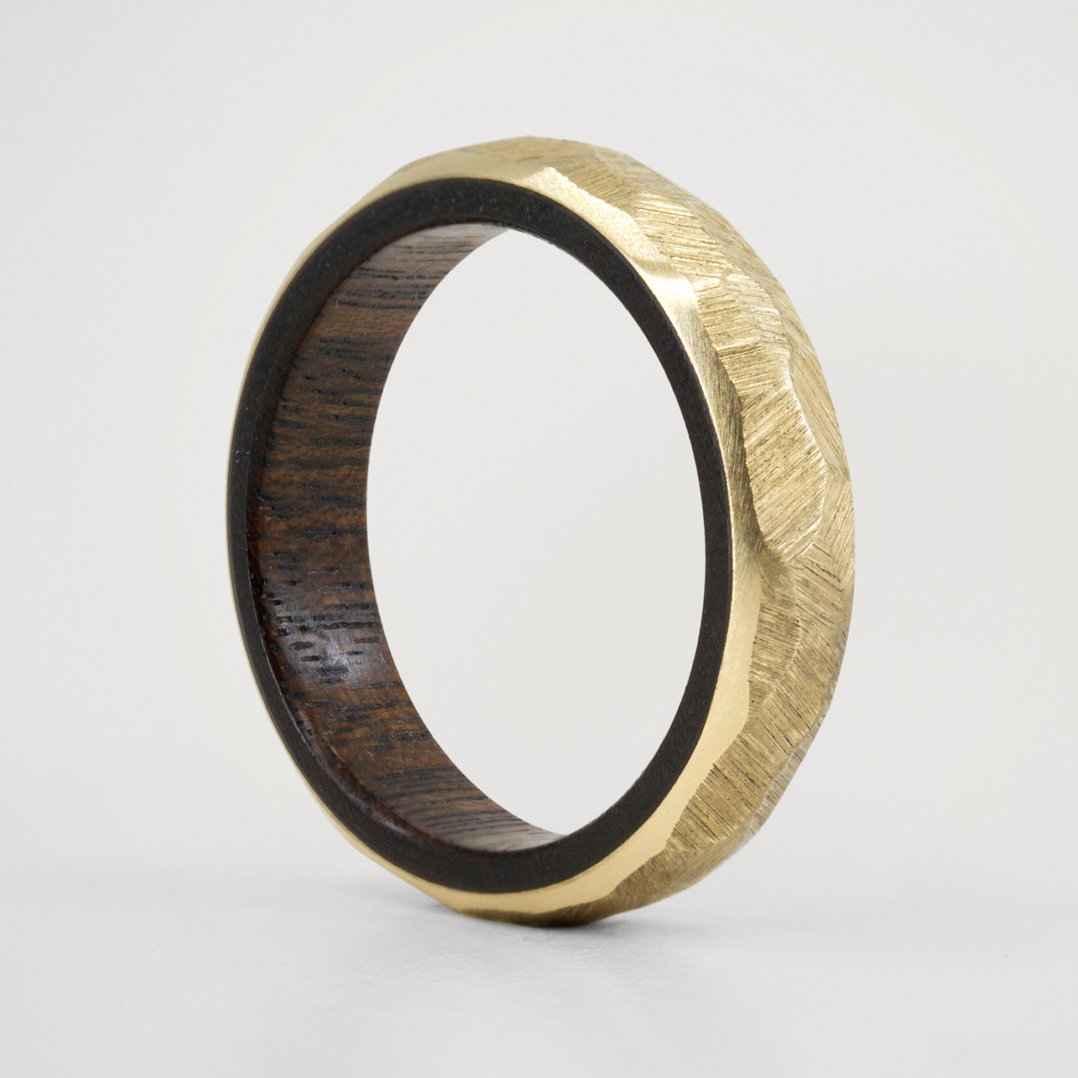 Hammered gold & wood