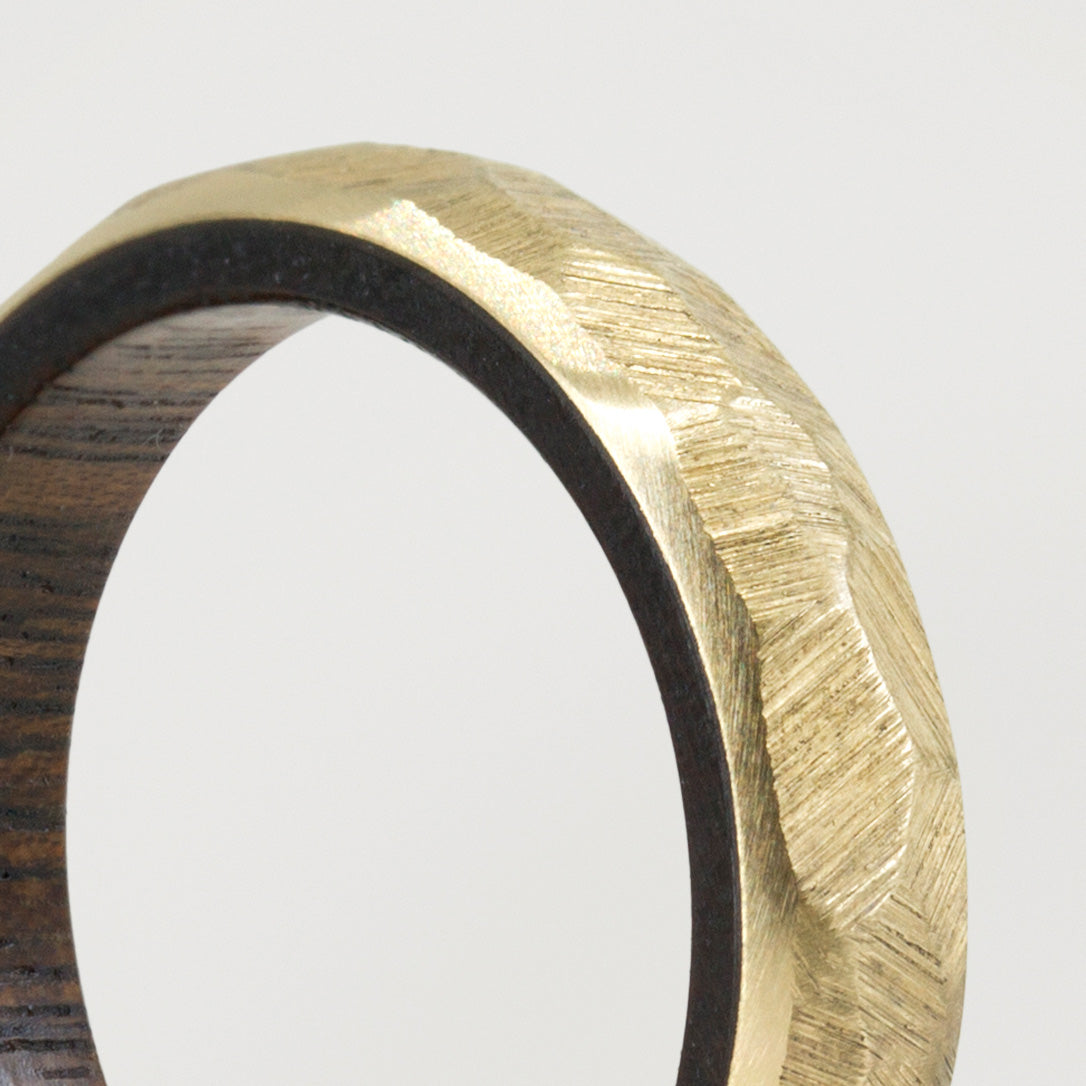 Hammered gold & wood