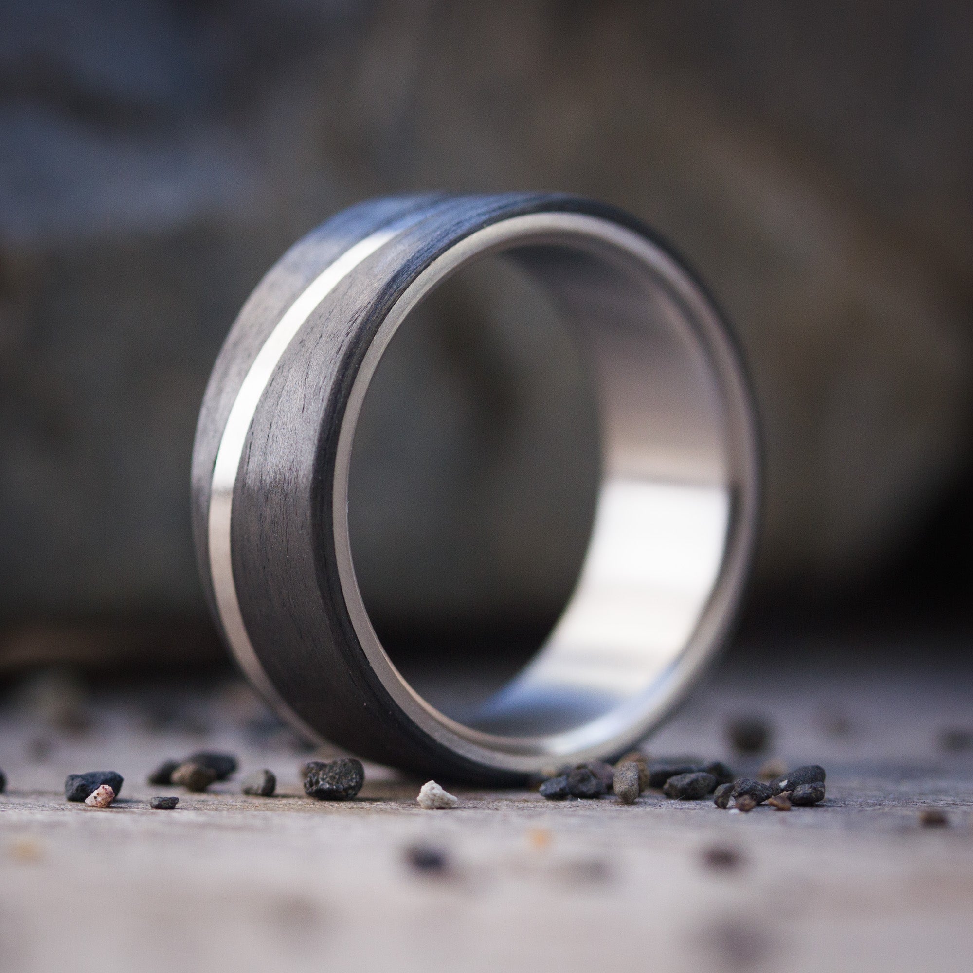 Carbon fiber and titanium Diagonal Ring