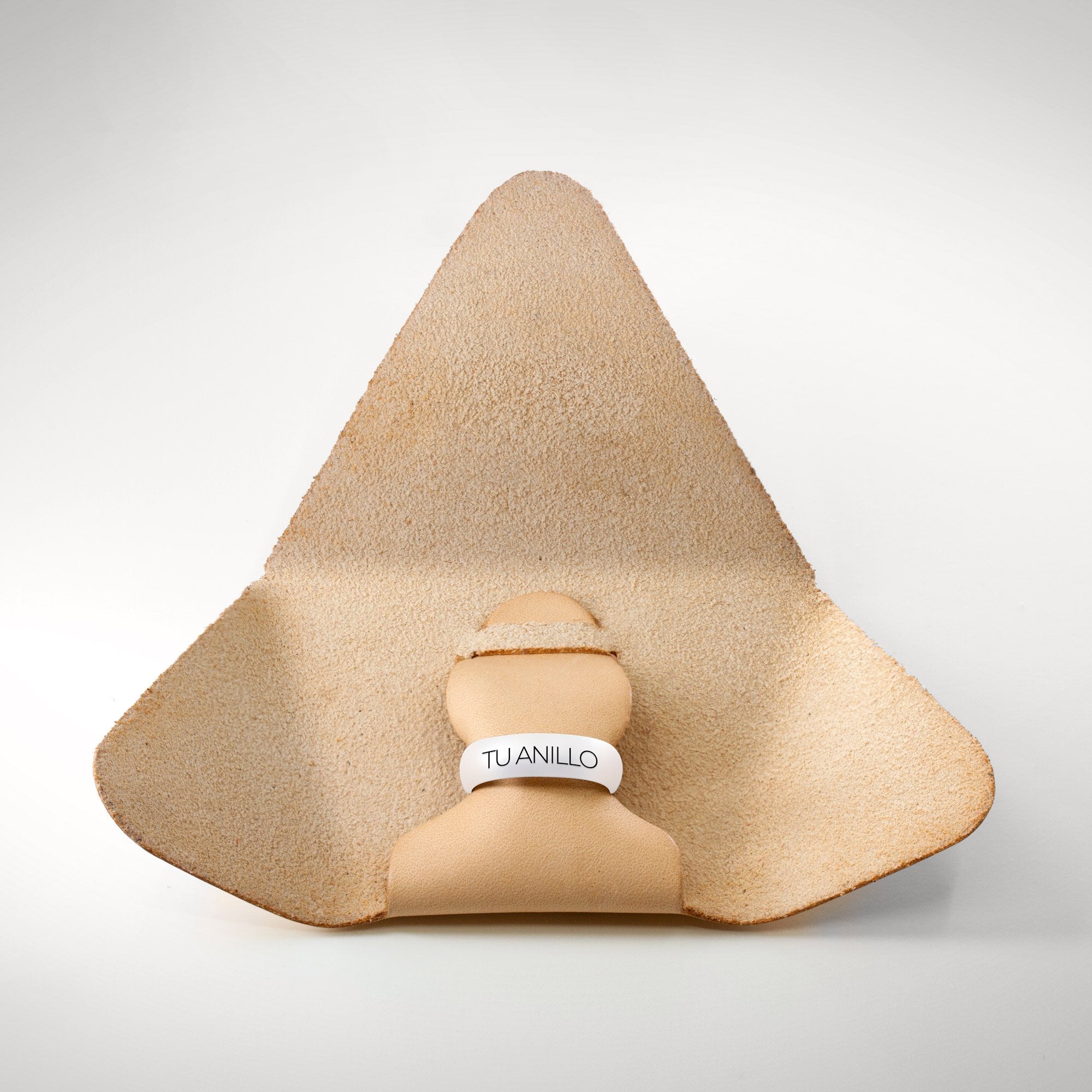 Hammered Black Zirconium & Wood ring