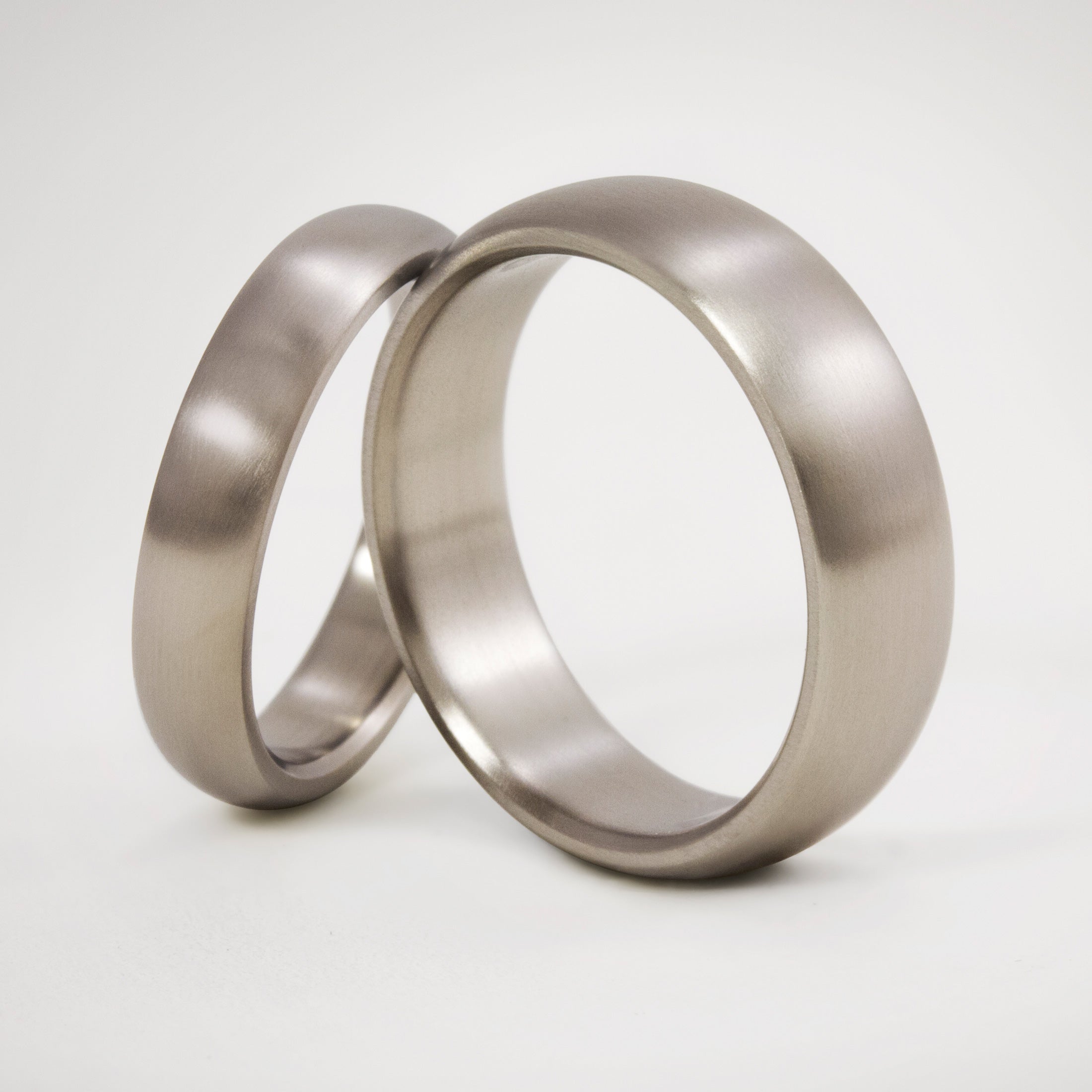 Set Rounded matte titanium