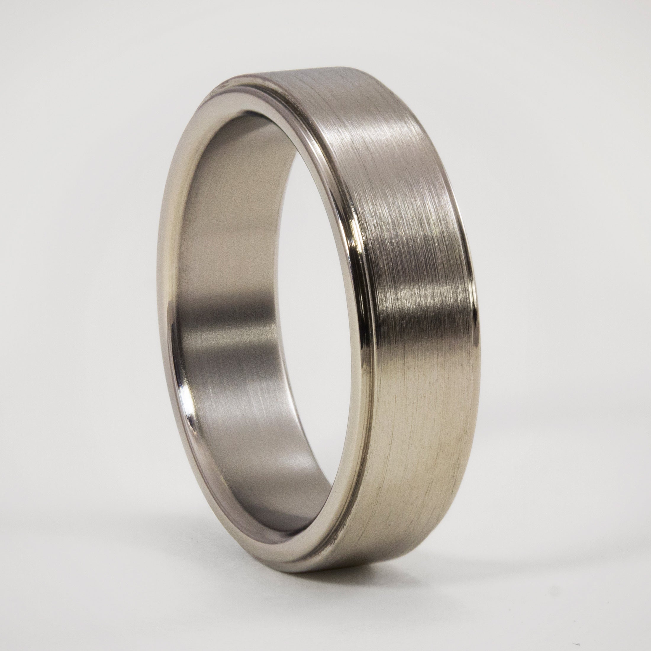 Brushed titanium Ring