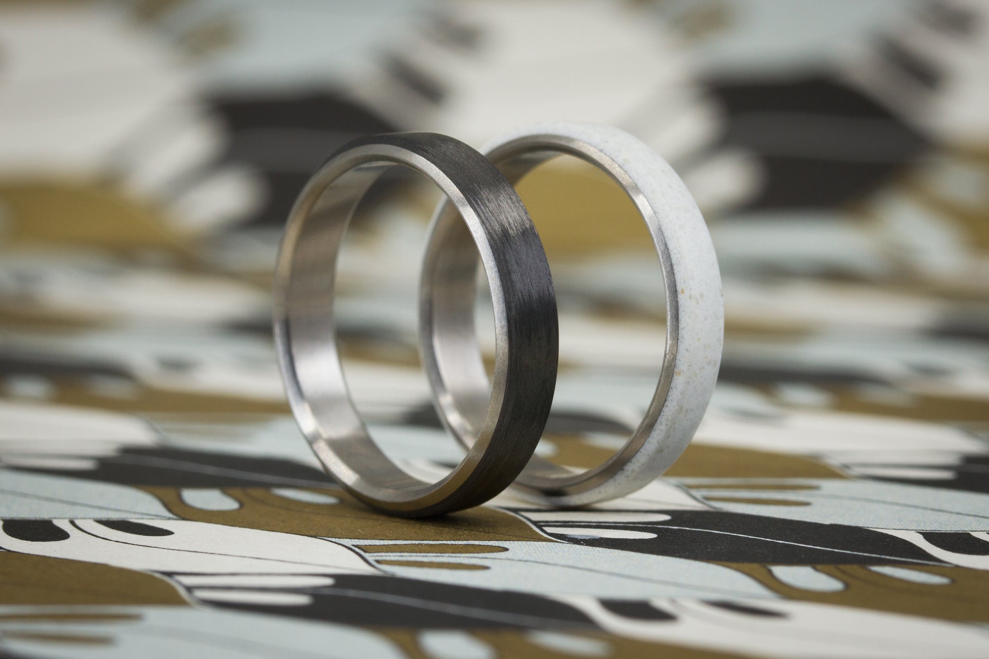 Set carbon fiber marble and titanium
