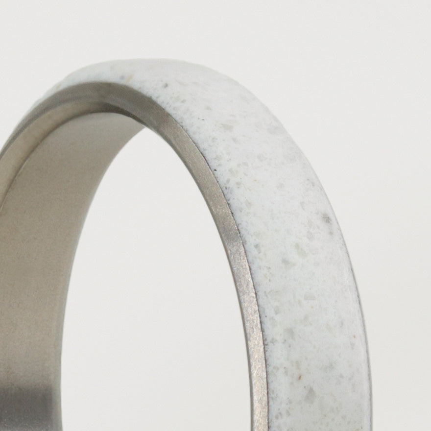 Carrara marble and titanium