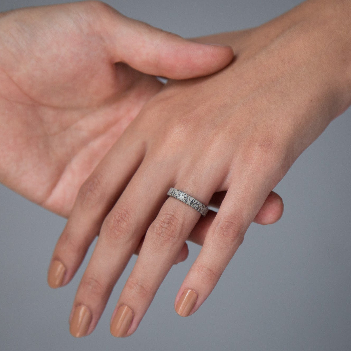 Patagonic Concrete and Titanium women ring