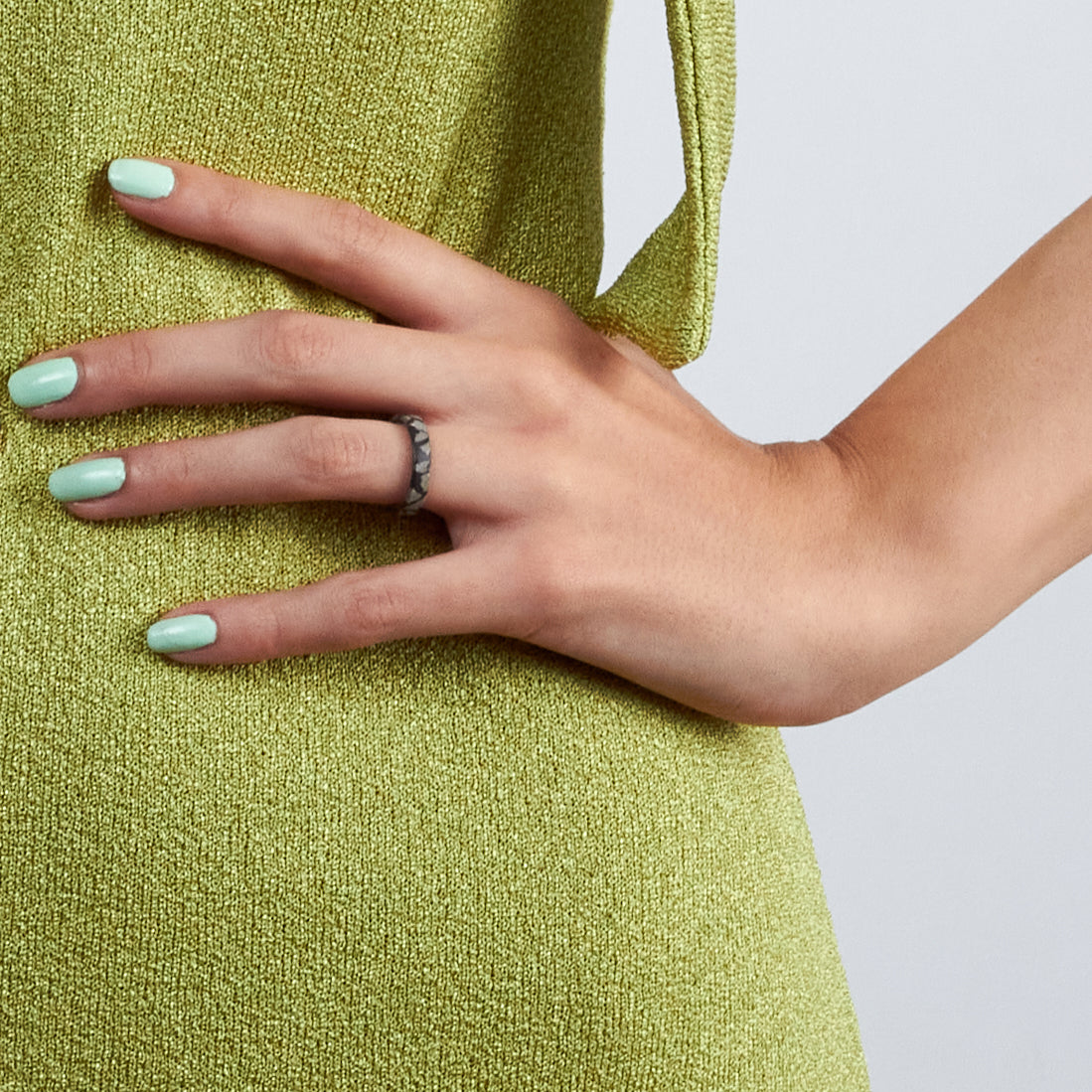 Black & Grey Terrazzo Ring