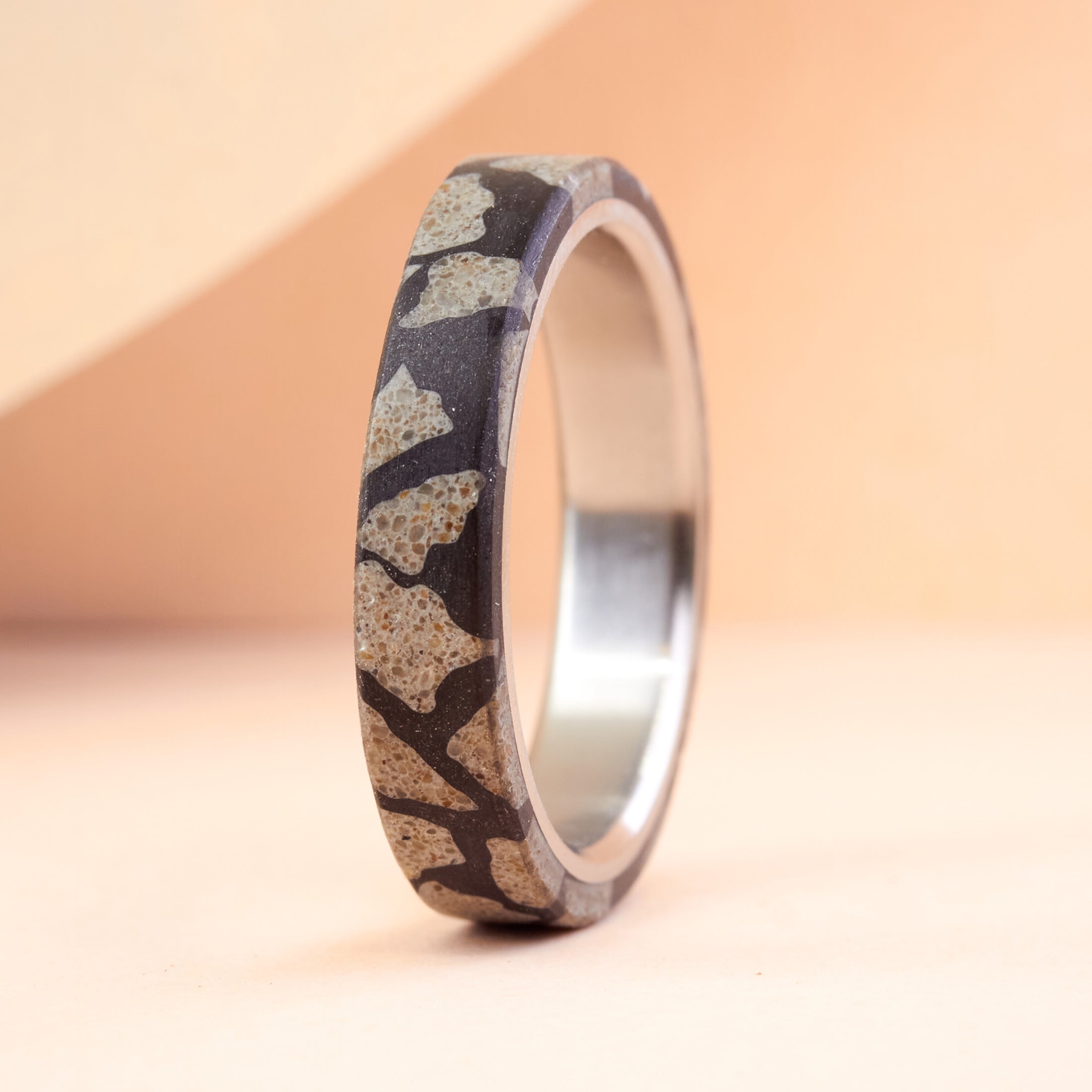 Black & Grey Terrazzo Ring