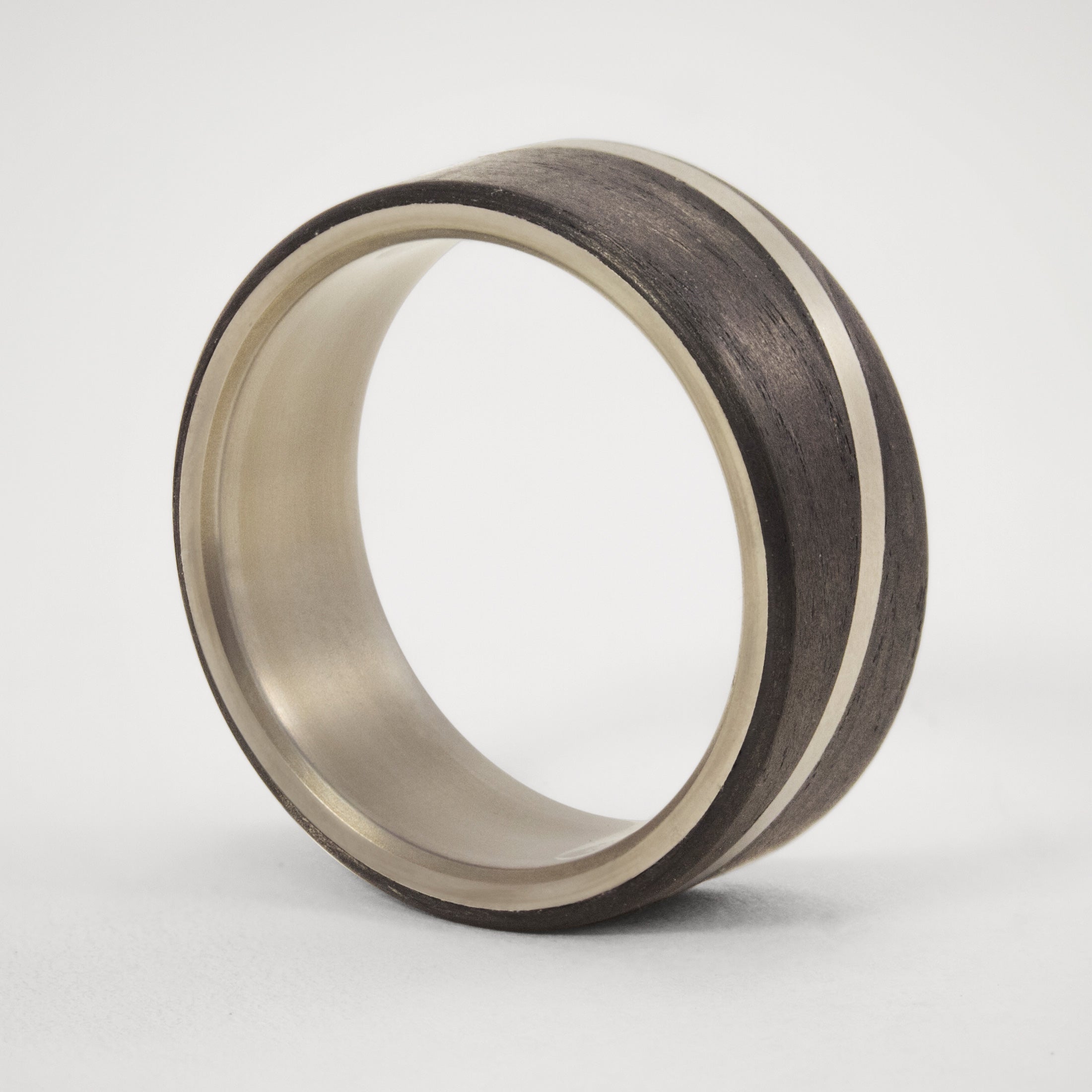 Carbon fiber and titanium Diagonal Ring