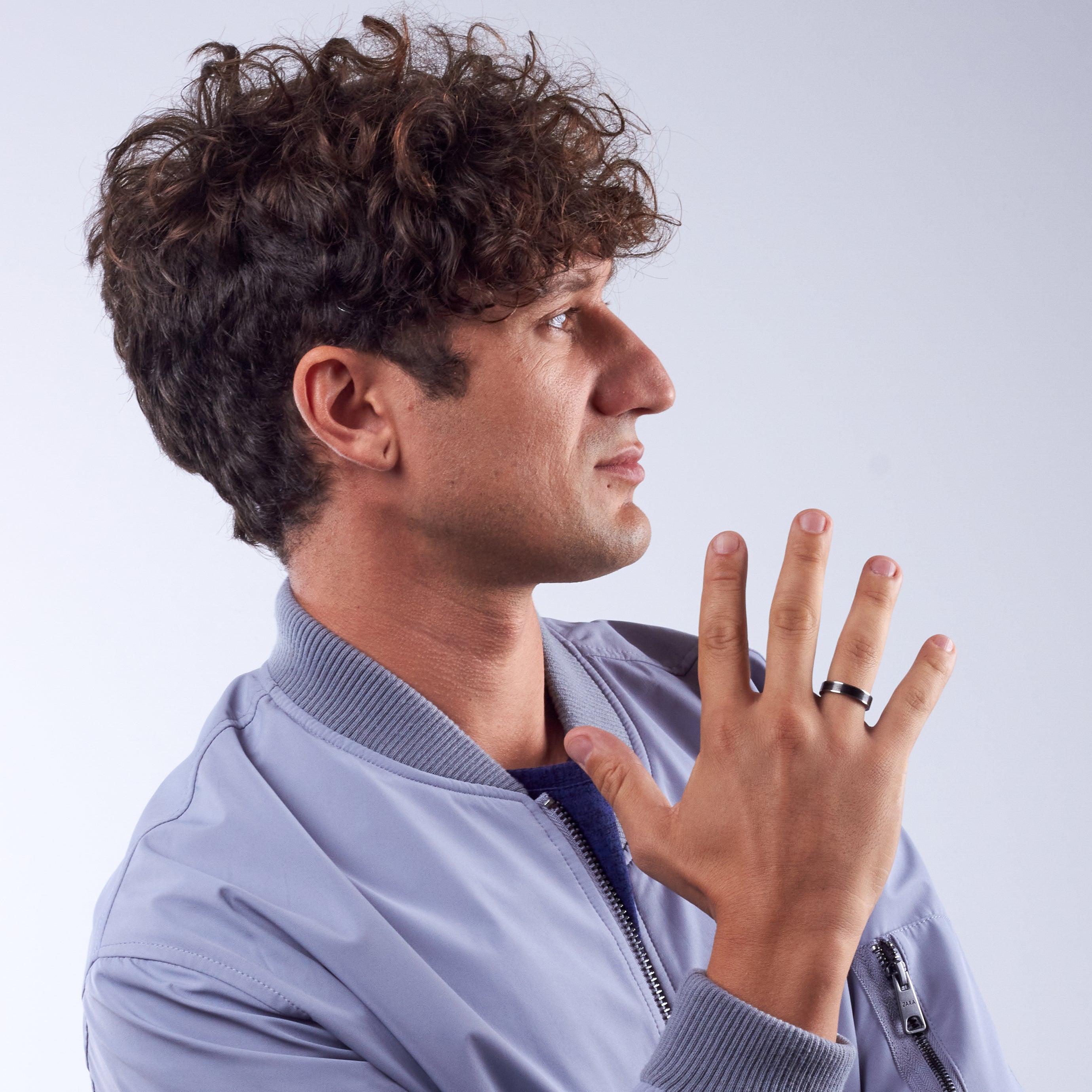 CARBON FIBER AND TITANIUM RING PARALLELS CLASSIC