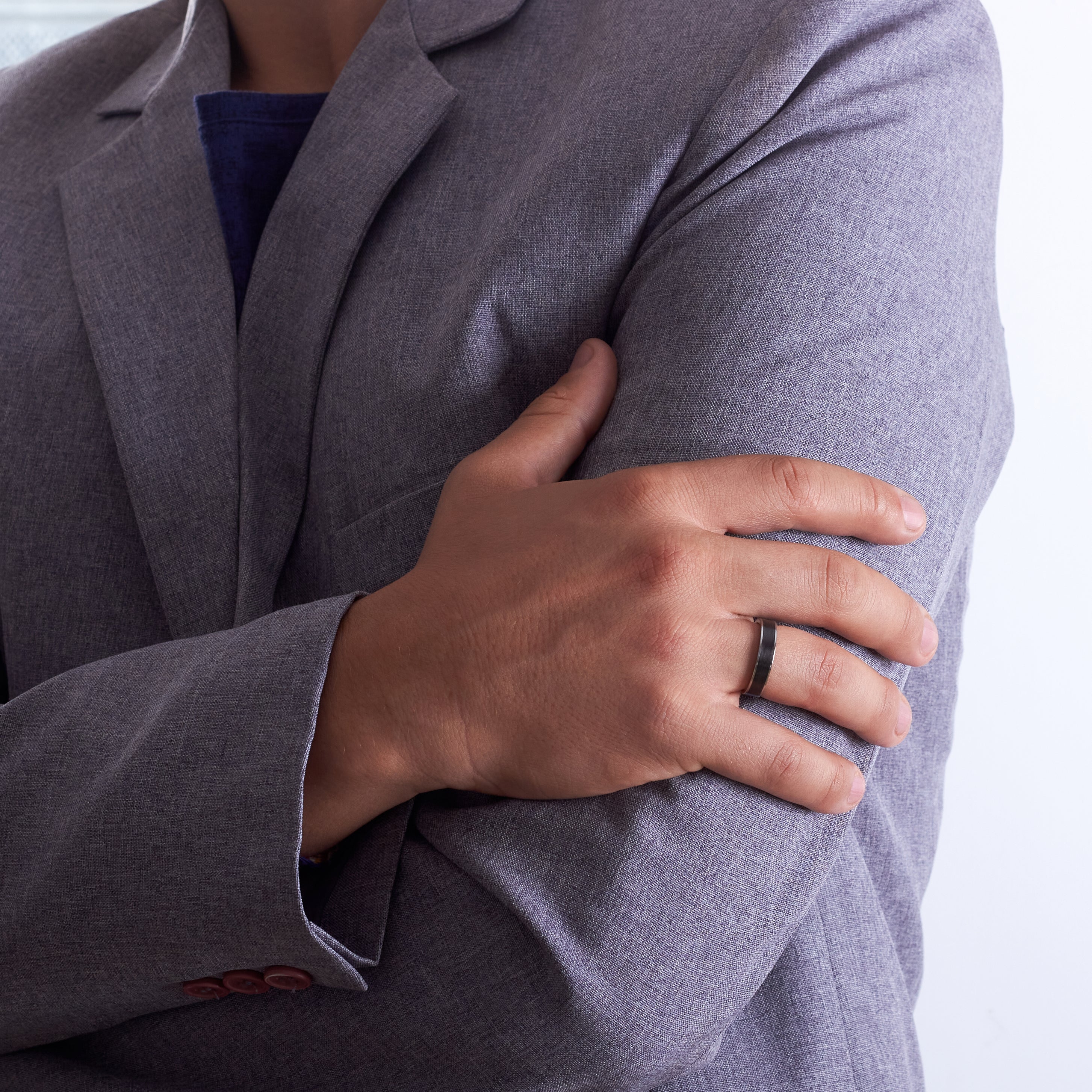 CARBON FIBER AND TITANIUM RING PARALLELS CLASSIC