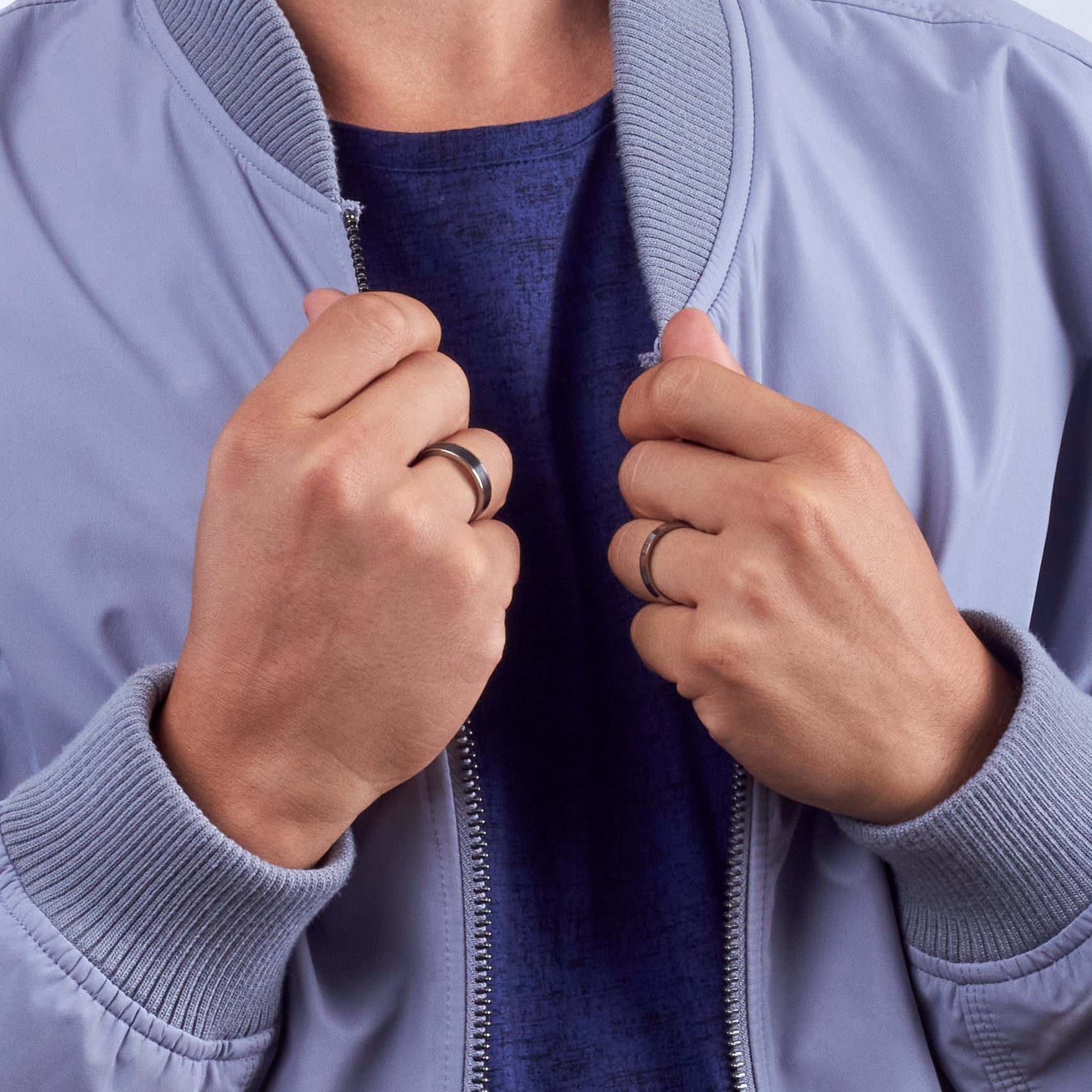 CARBON FIBER AND TITANIUM RING PARALLELS CLASSIC