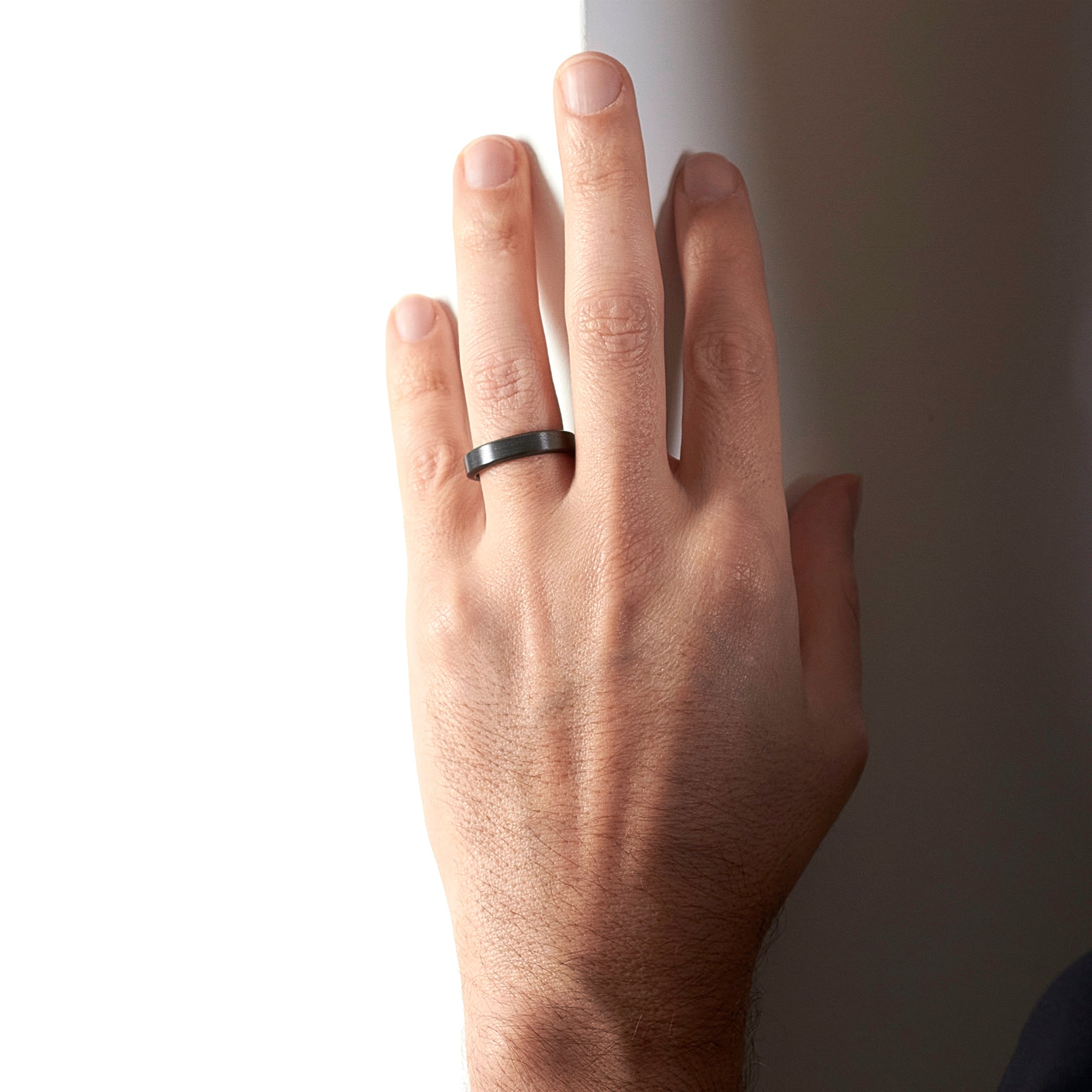 Brushed Black Zirconium Men Ring