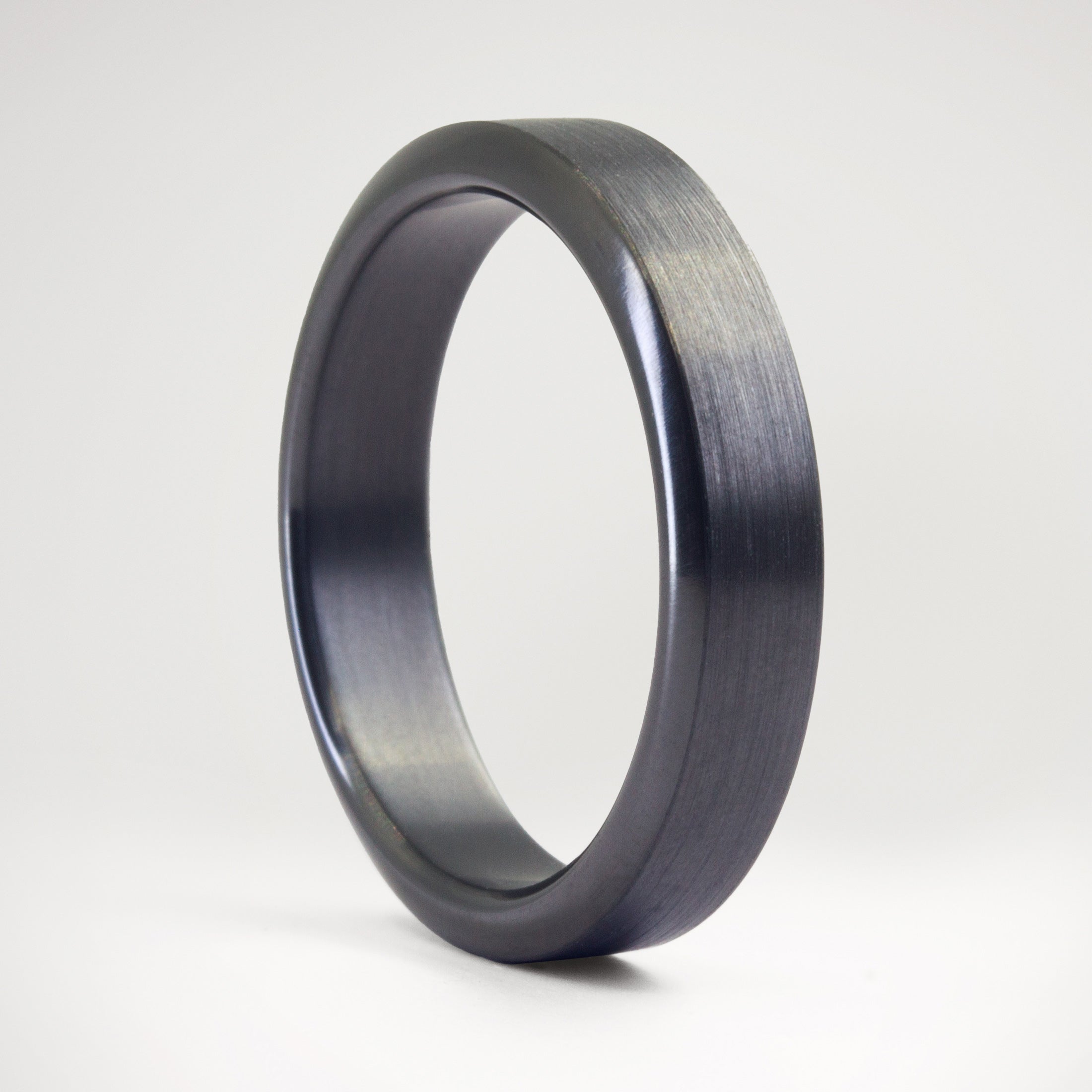 Brushed Black Zirconium Men Ring