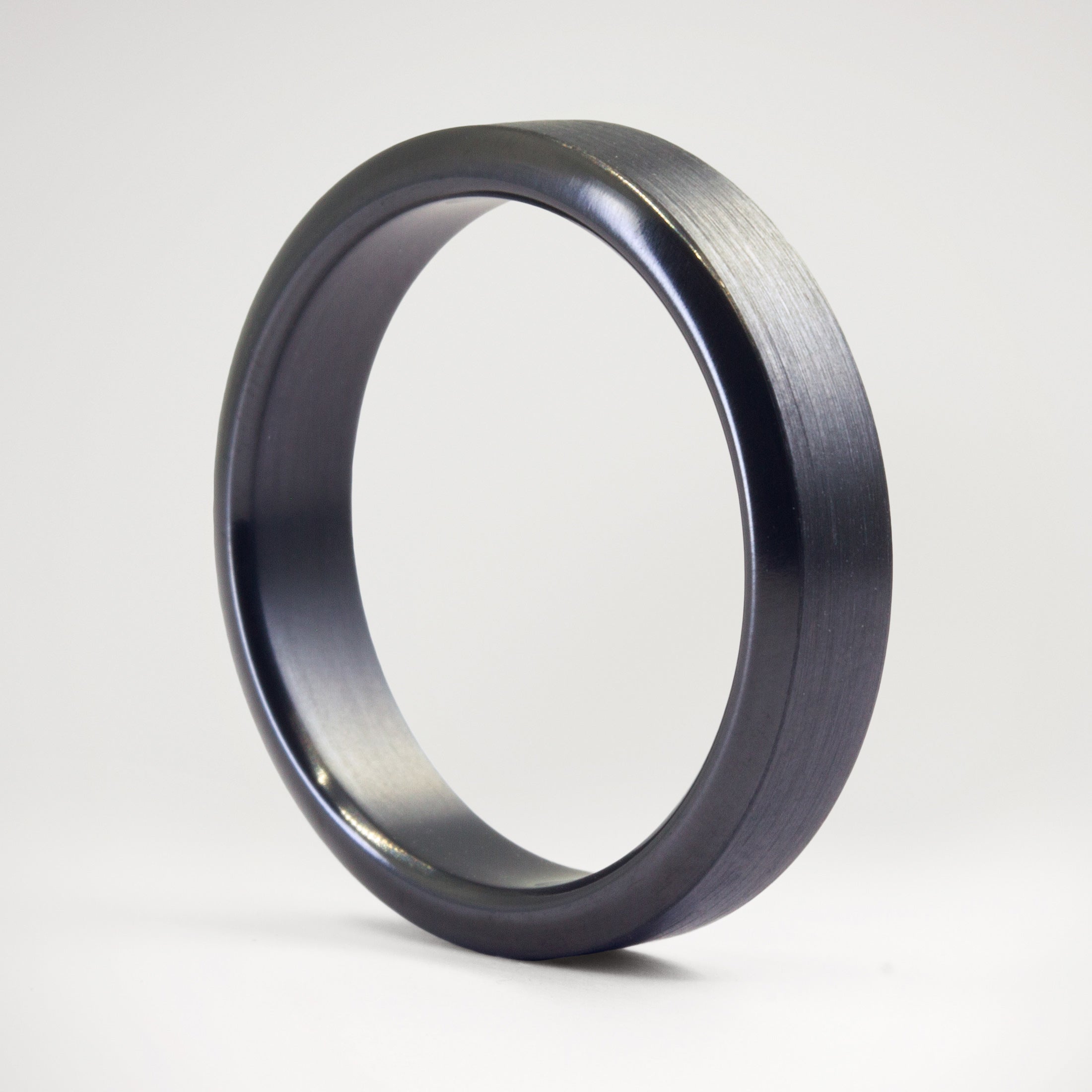 Brushed Black Zirconium Men Ring