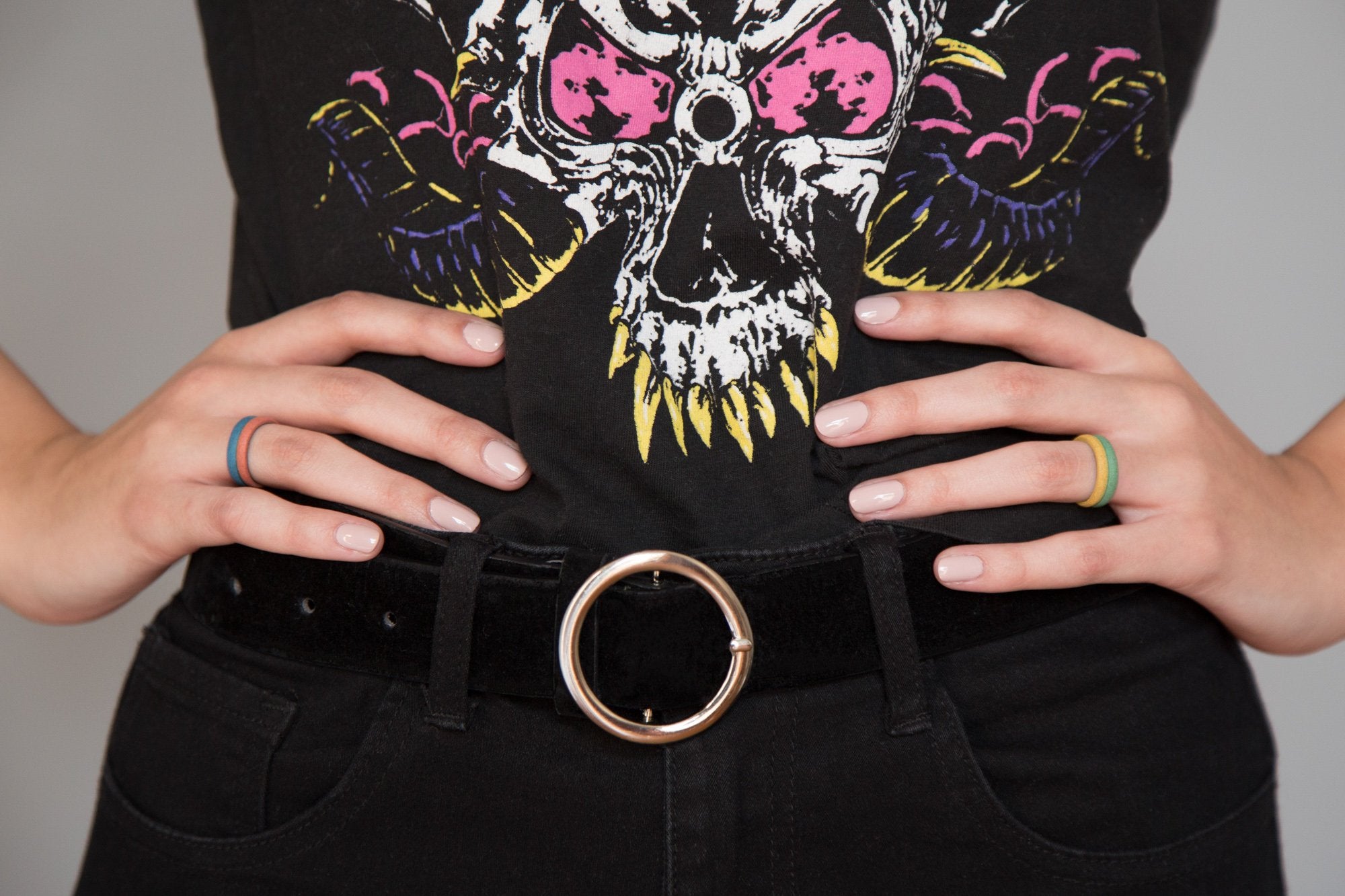 Rounded blue concrete Ring - Loreto Rings