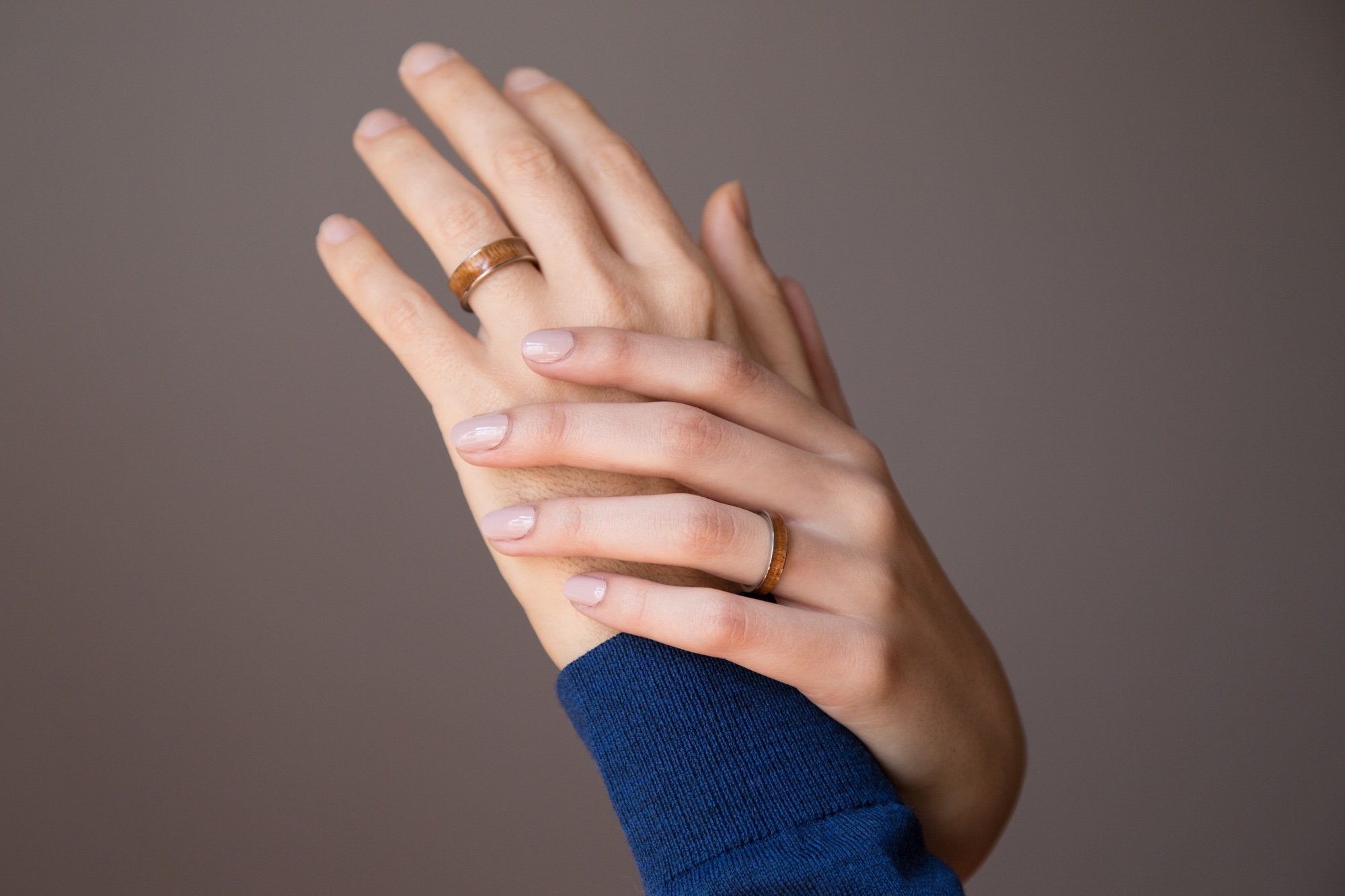 Concave anchico wood & titanium Ring - Loreto Rings