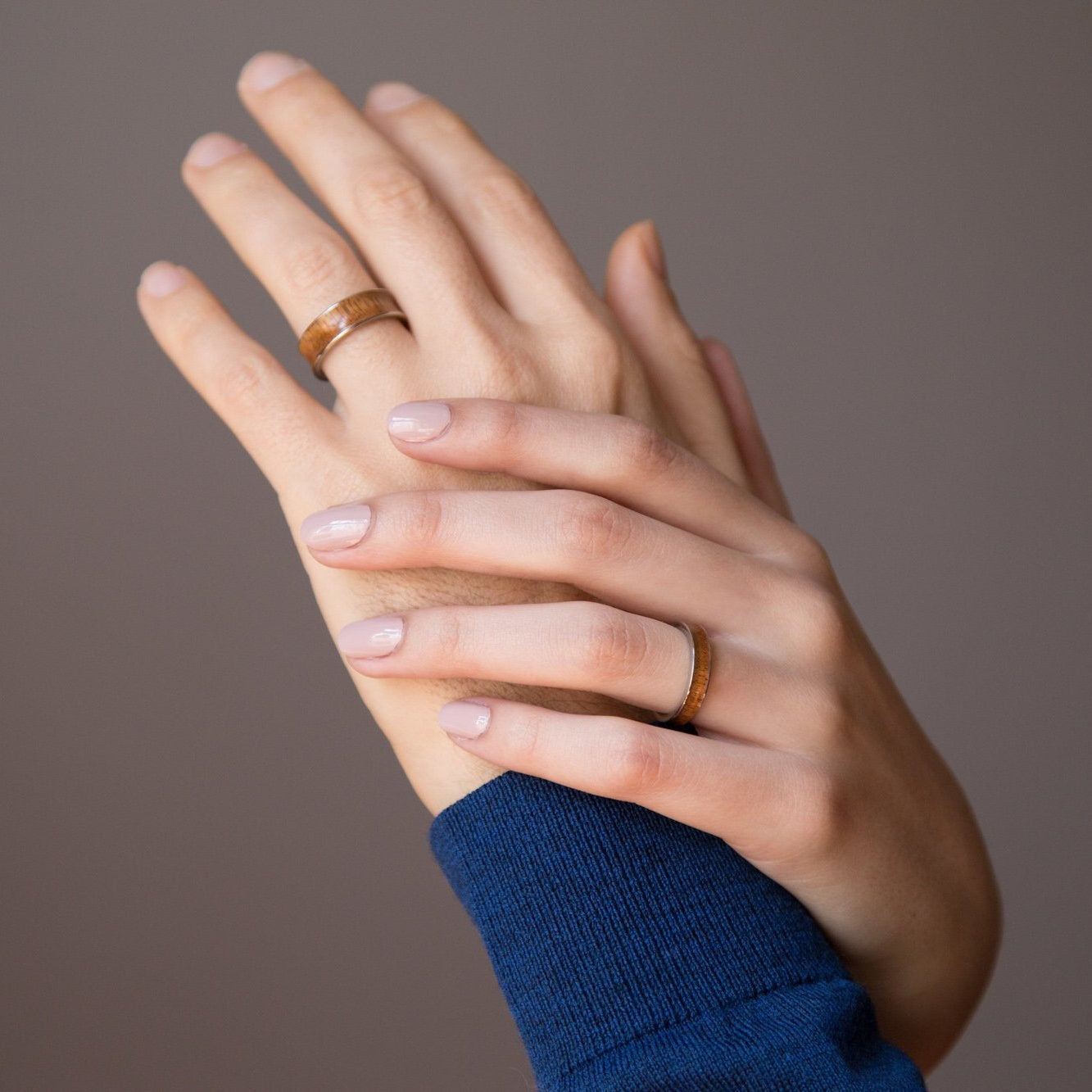 Concave anchico wood & titanium Ring - Loreto Rings