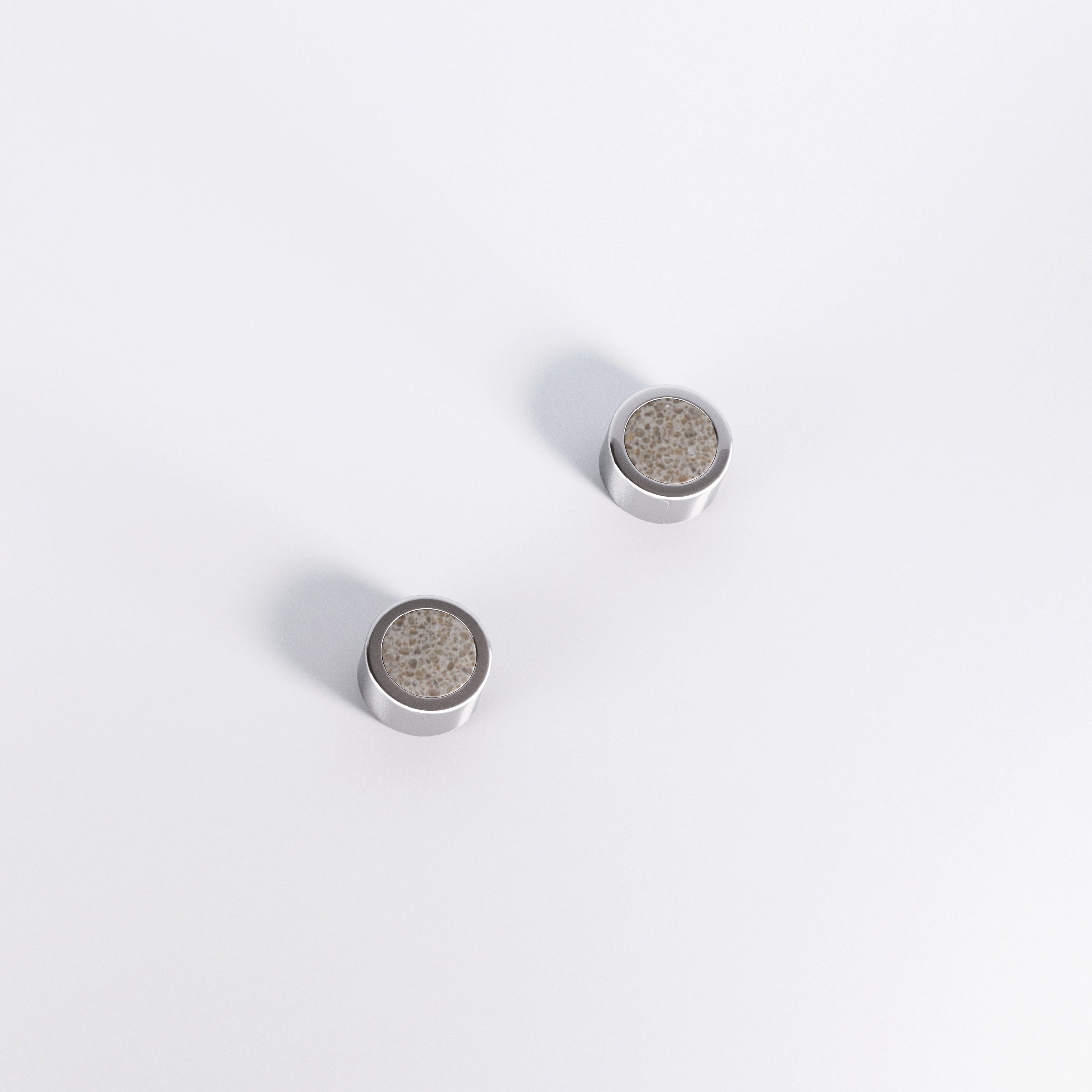 Titanium & Grey Concrete Earrings S