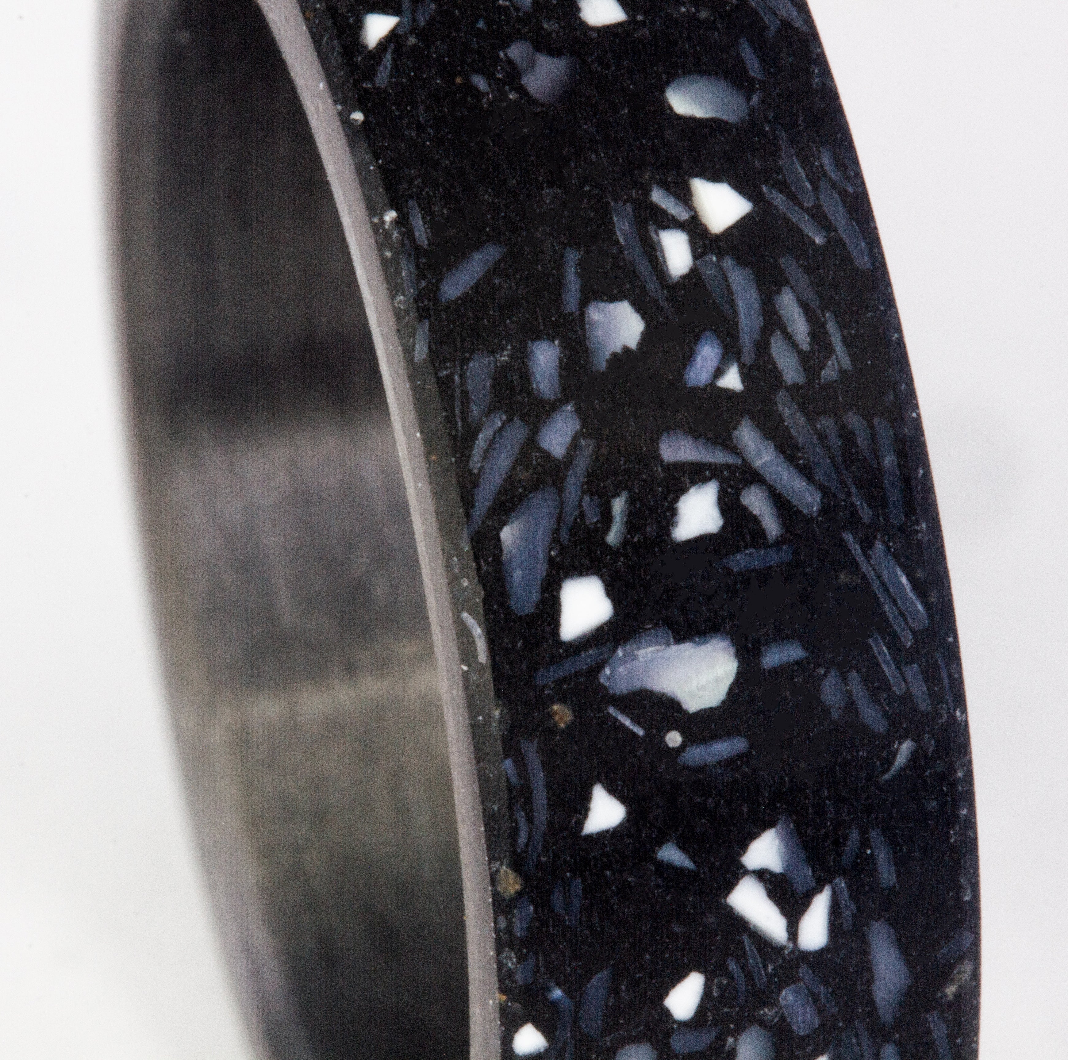 pearly black concrete and carbon fiber ring
