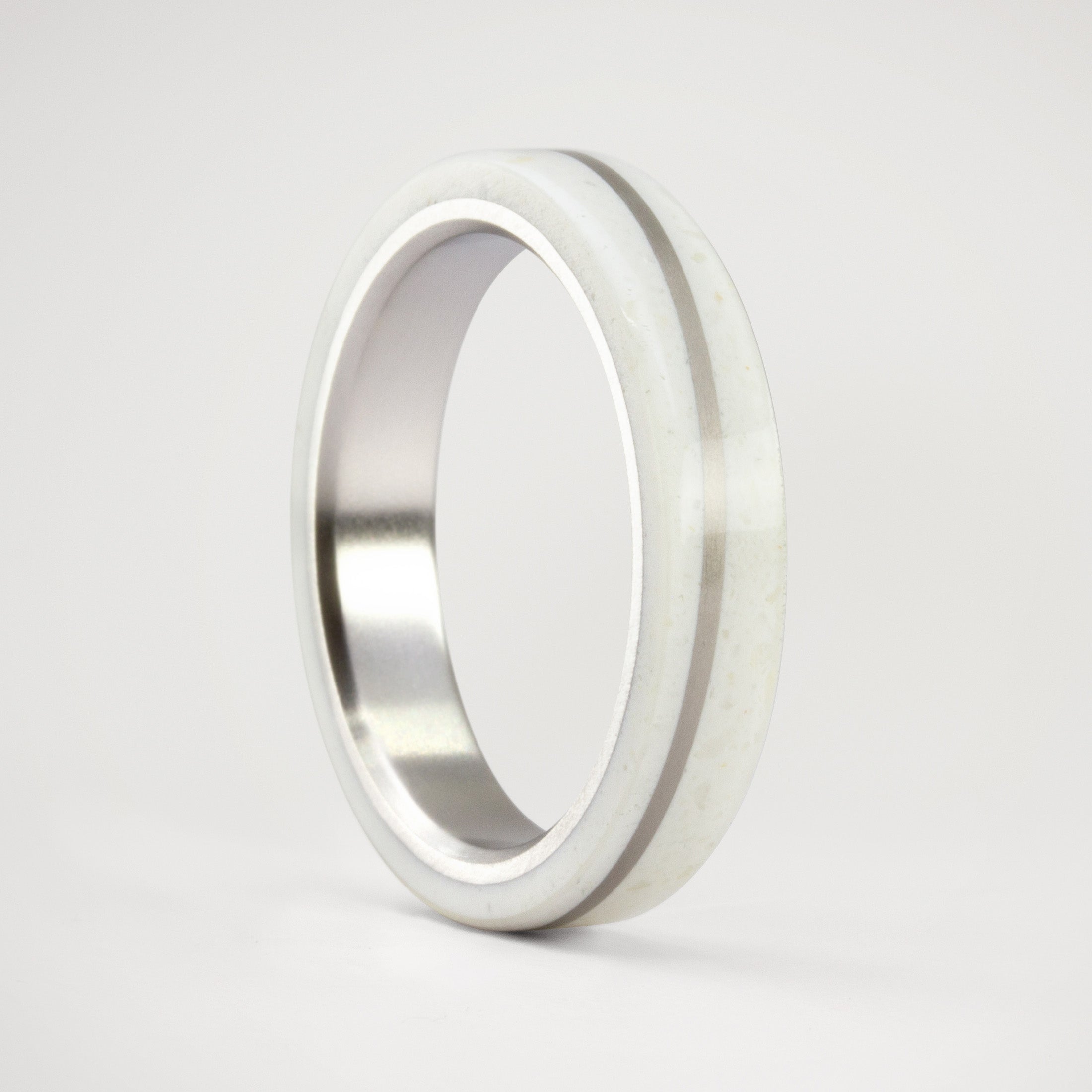 Carrara Marble & titanium diagonal