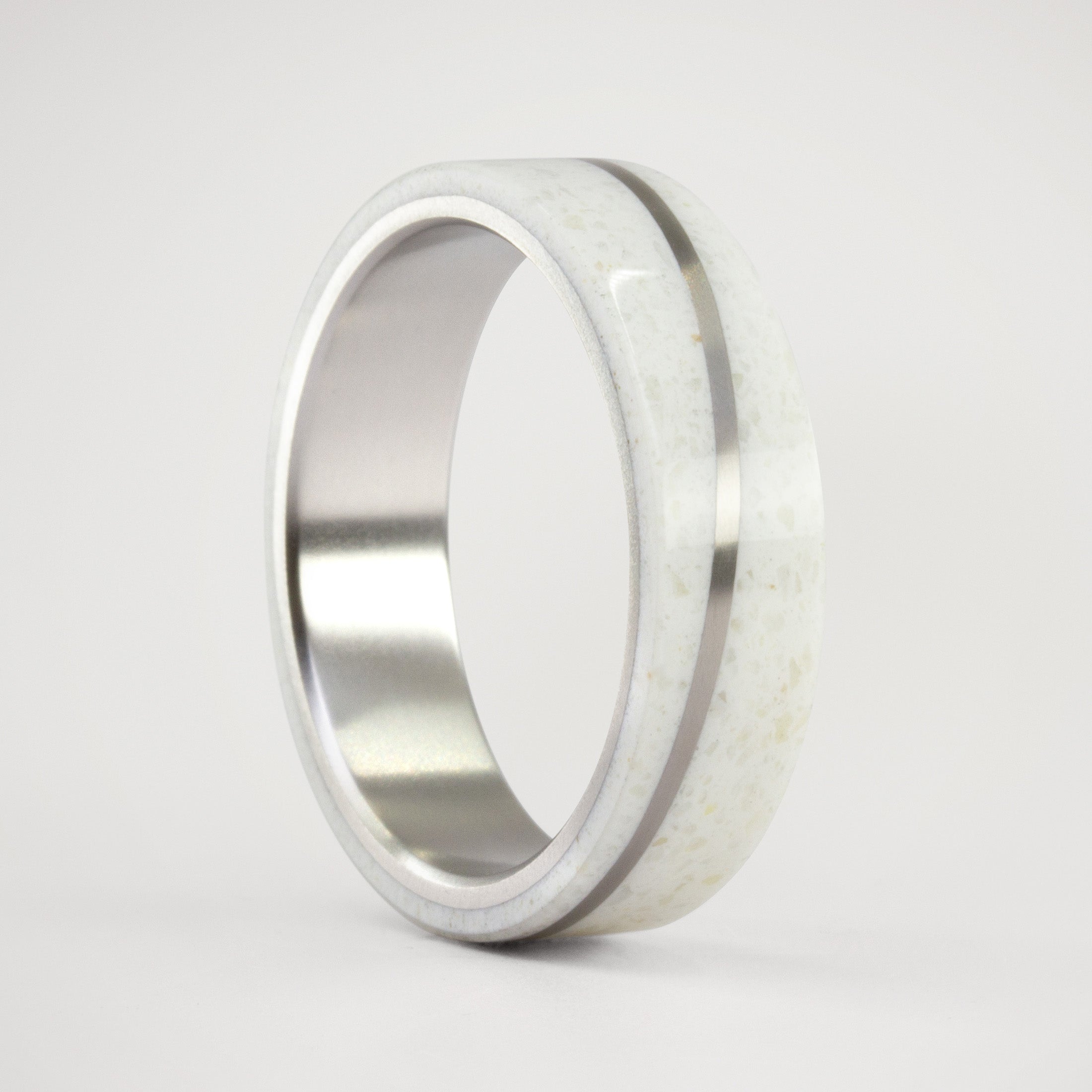 Carrara Marble & titanium diagonal