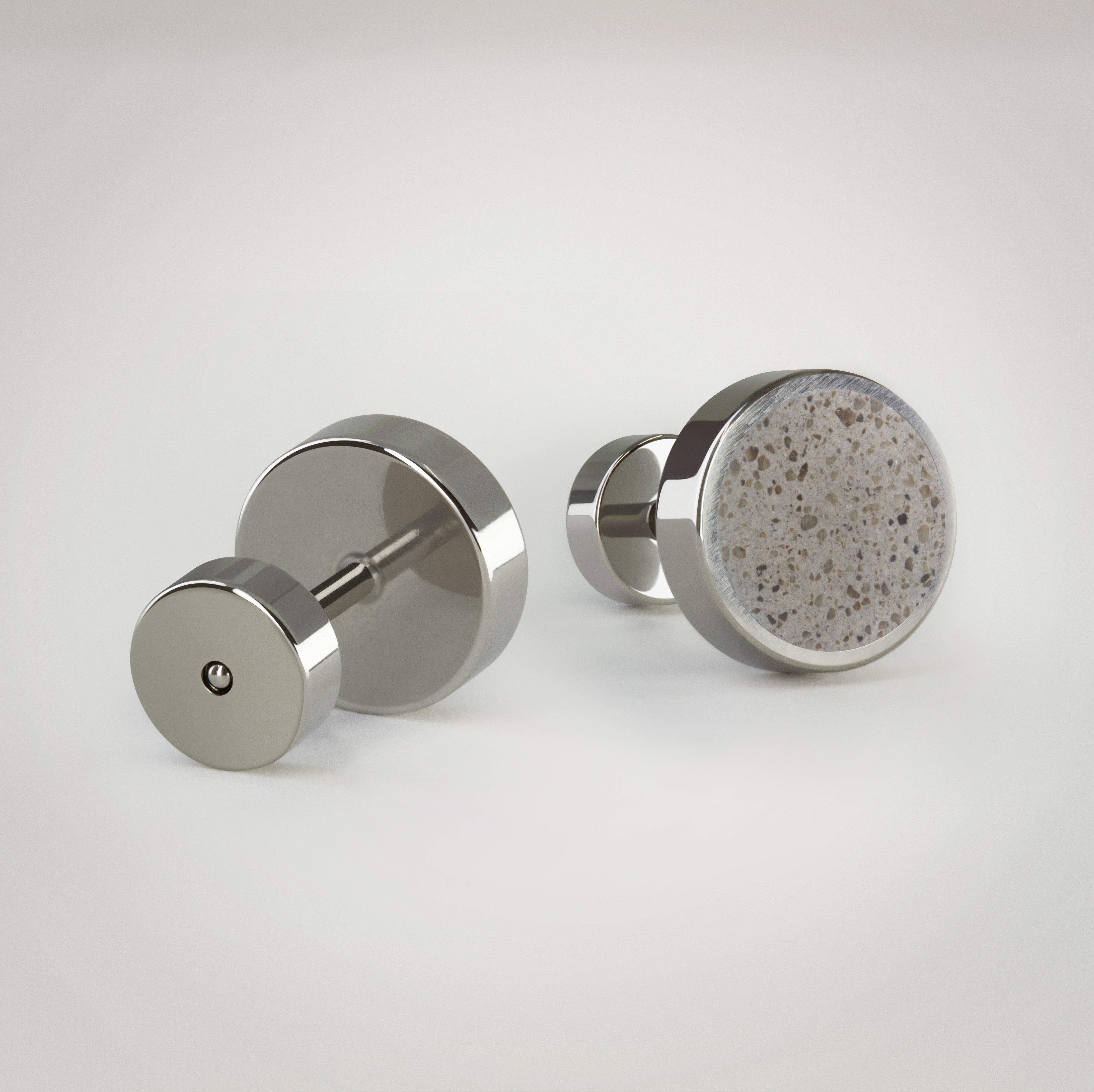 Titanium & Grey Concrete Earrings M