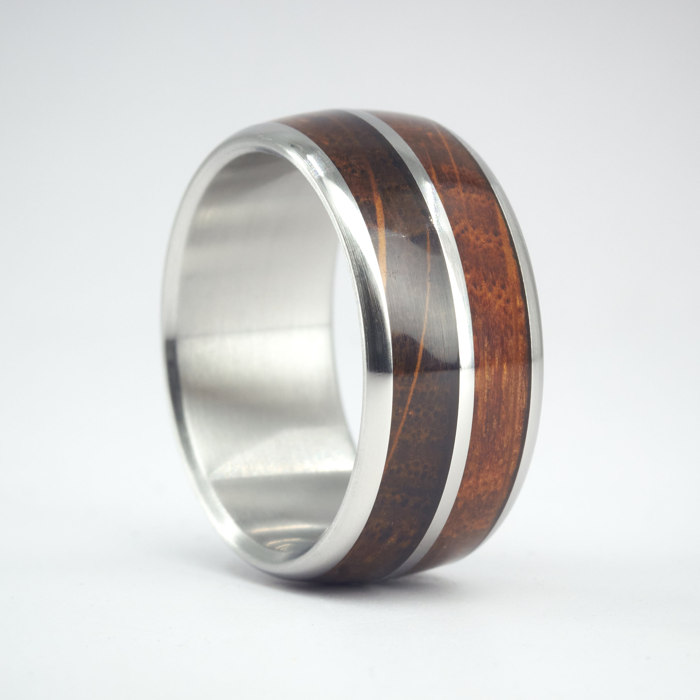 Titaniuam and Wine barrel oak wood ring