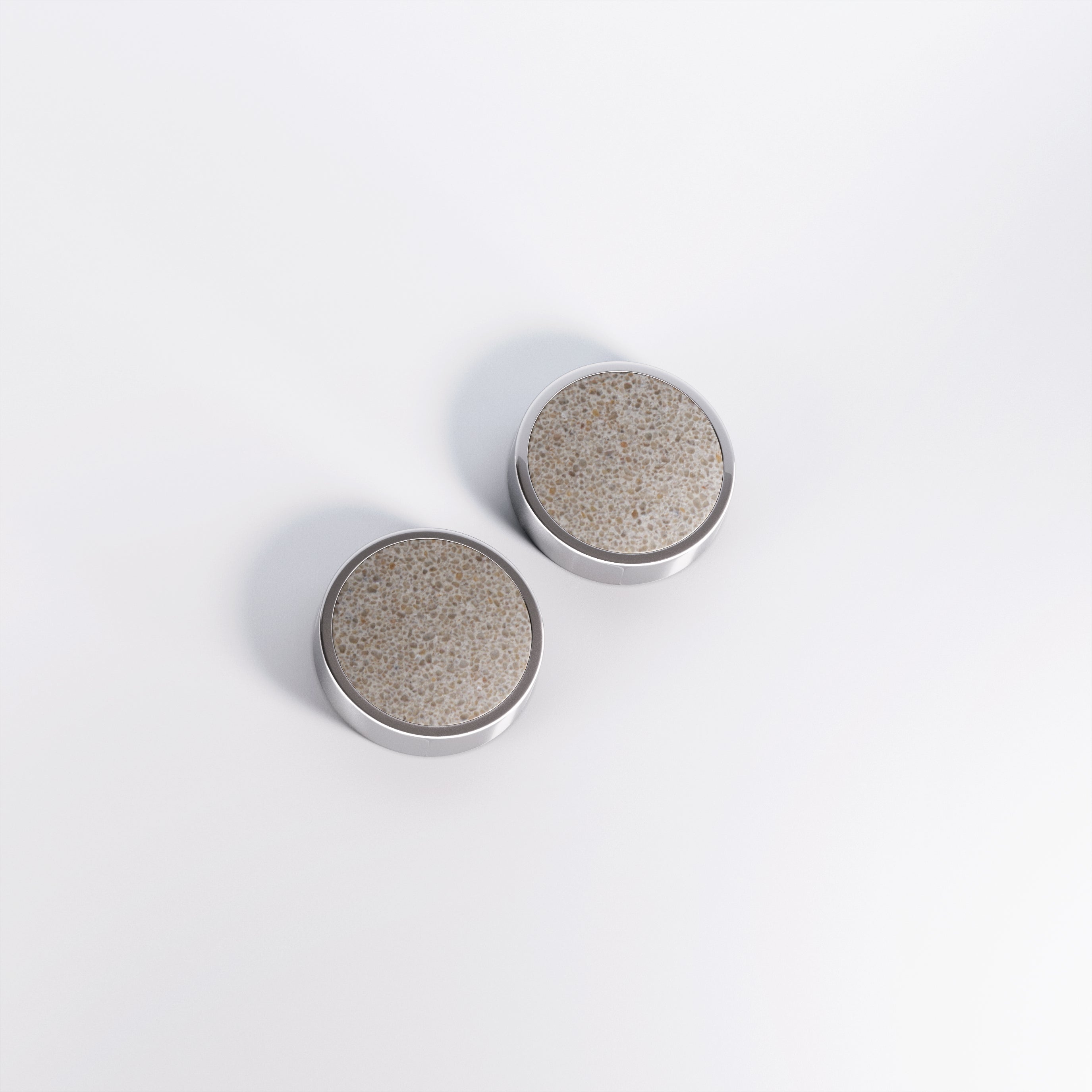 Titanium & Grey Concrete Earrings