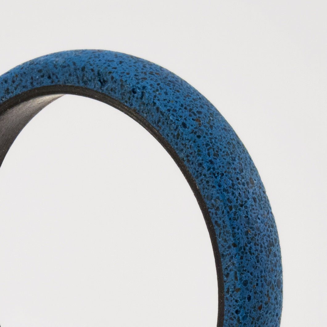 blue concrete and carbon fiber Round Ring