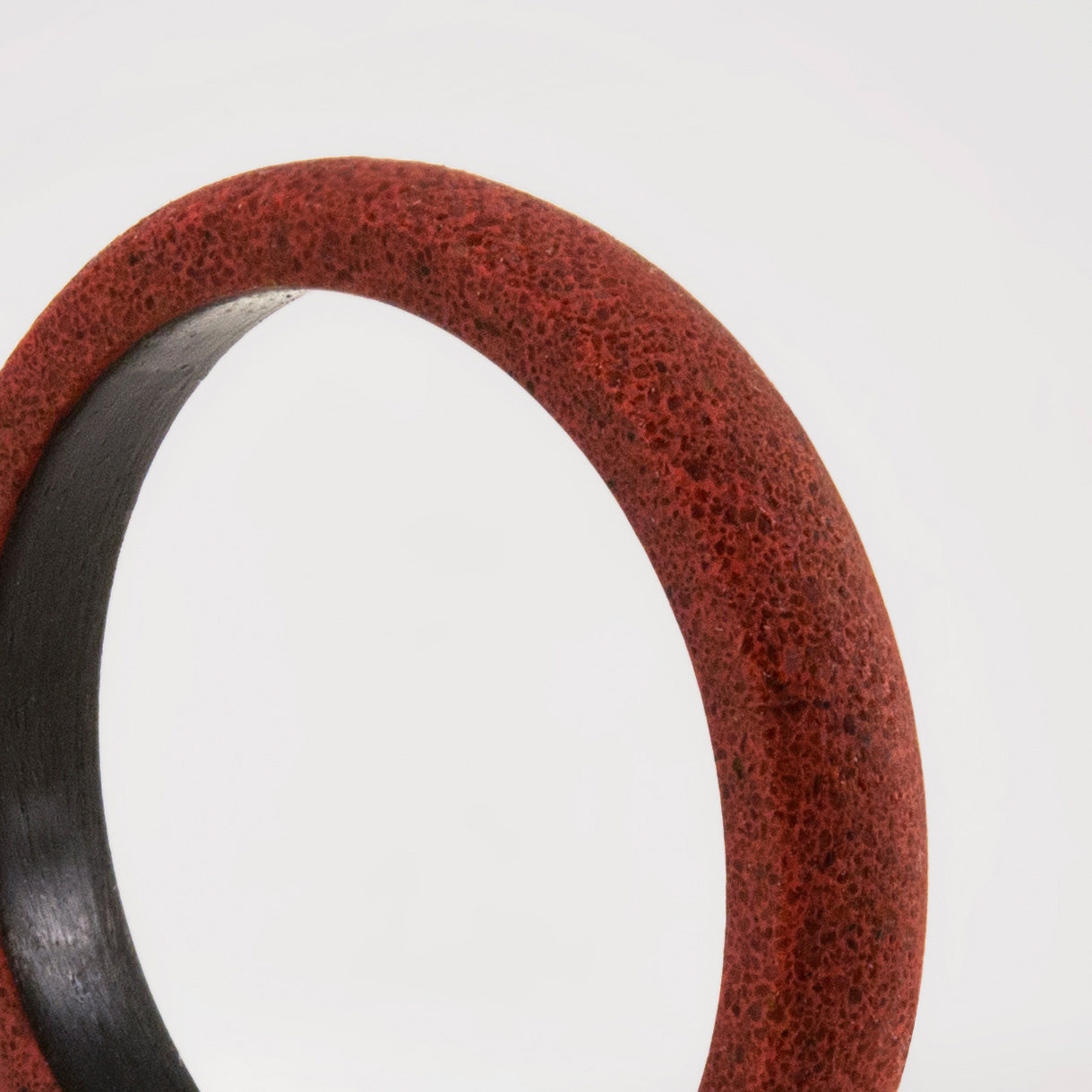 RED CONCRETE and CARBON FIBER ring