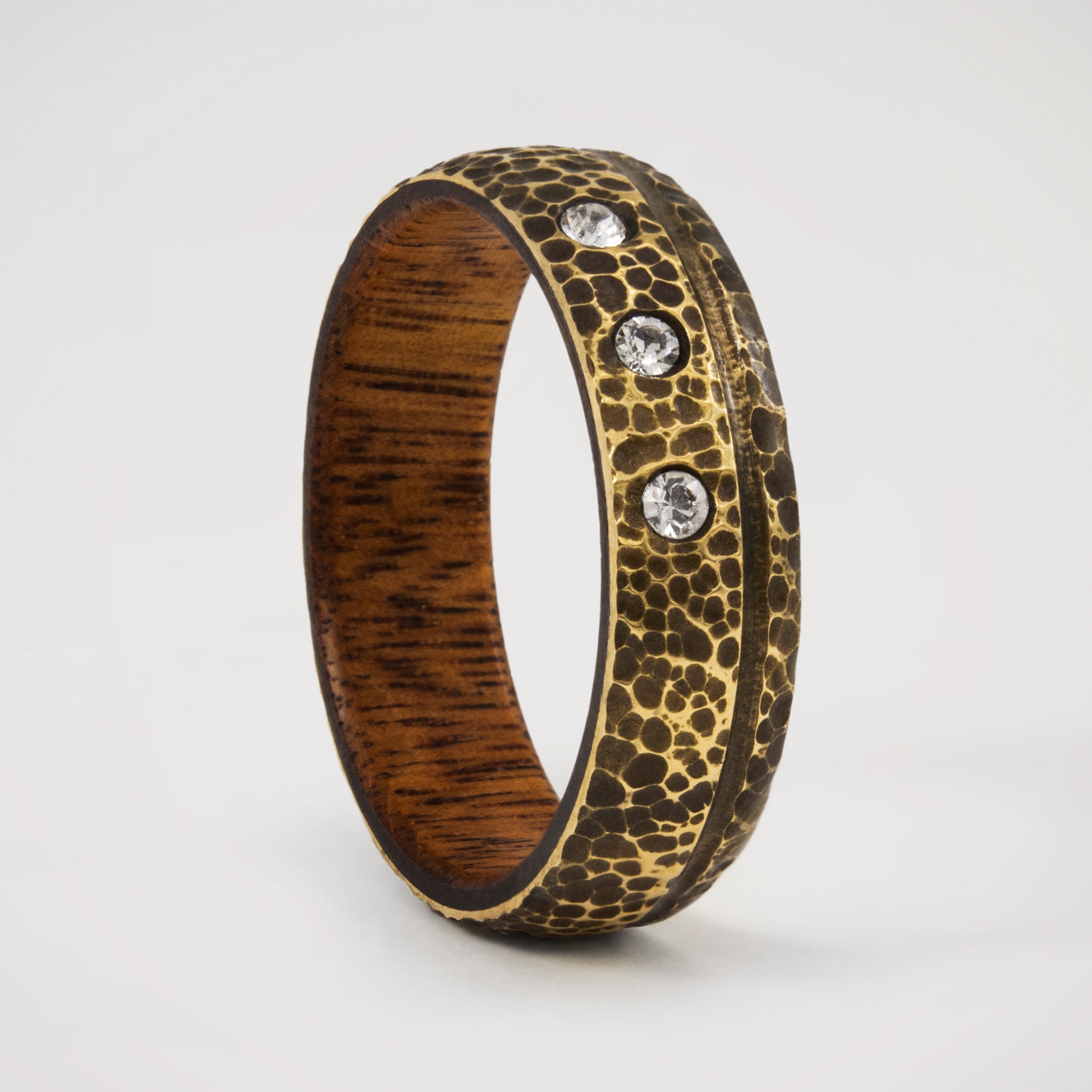 Darkened Bronze & wood Ring