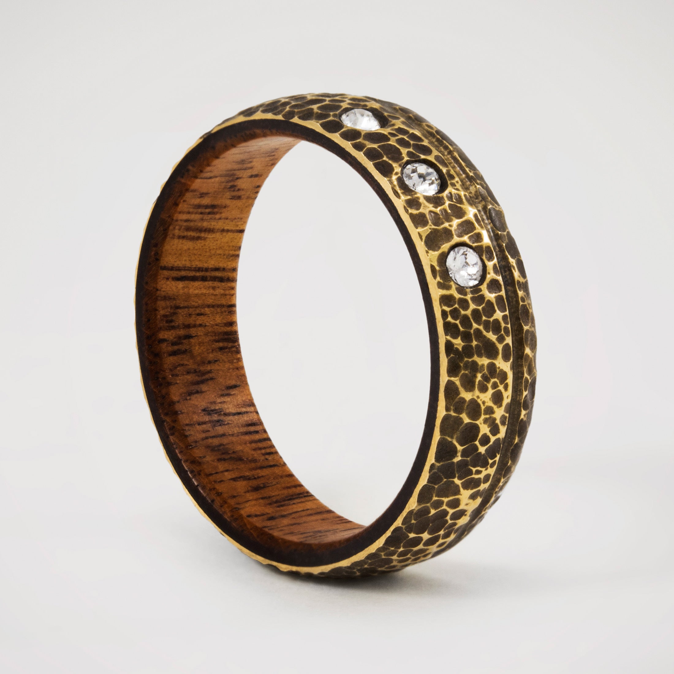 Darkened Bronze & wood Ring