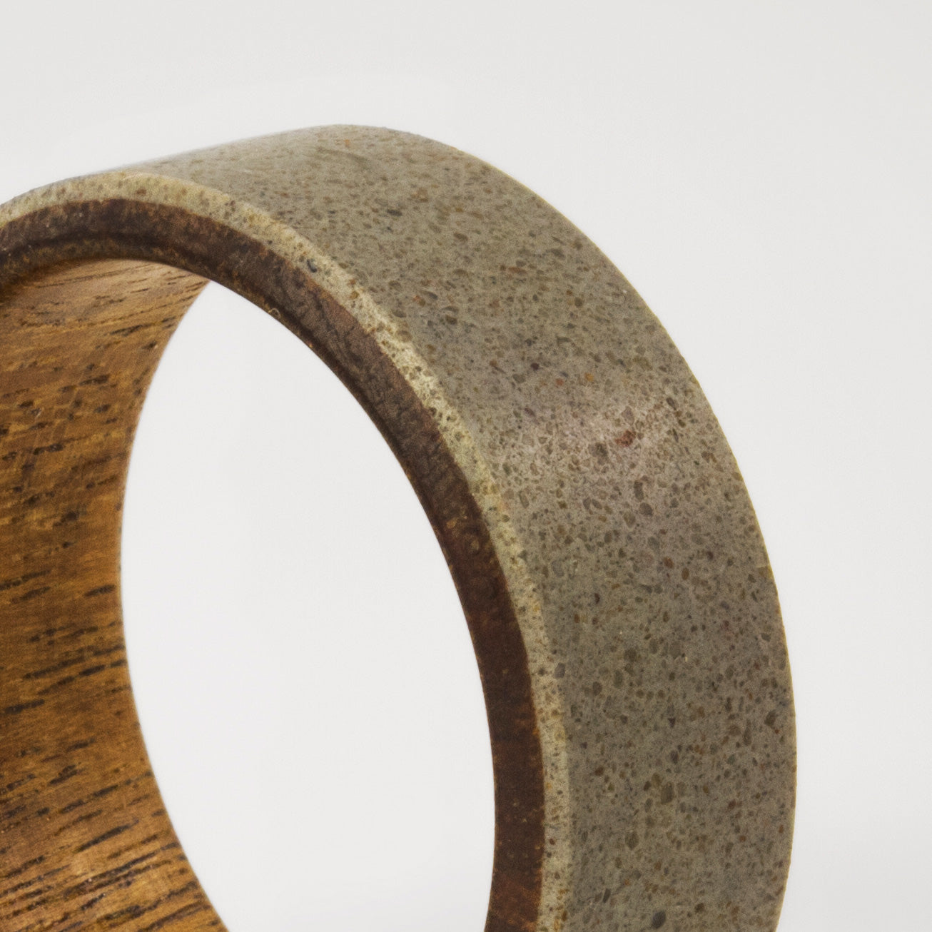 Gray concrete & incense wood ring