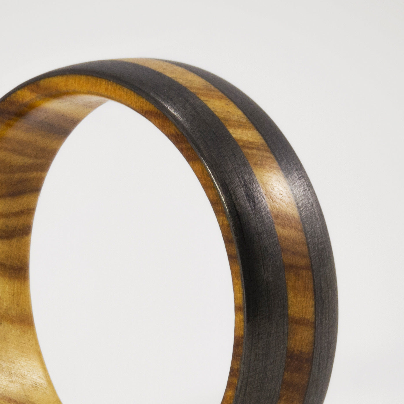 carbon fiber and Olive wood Ring