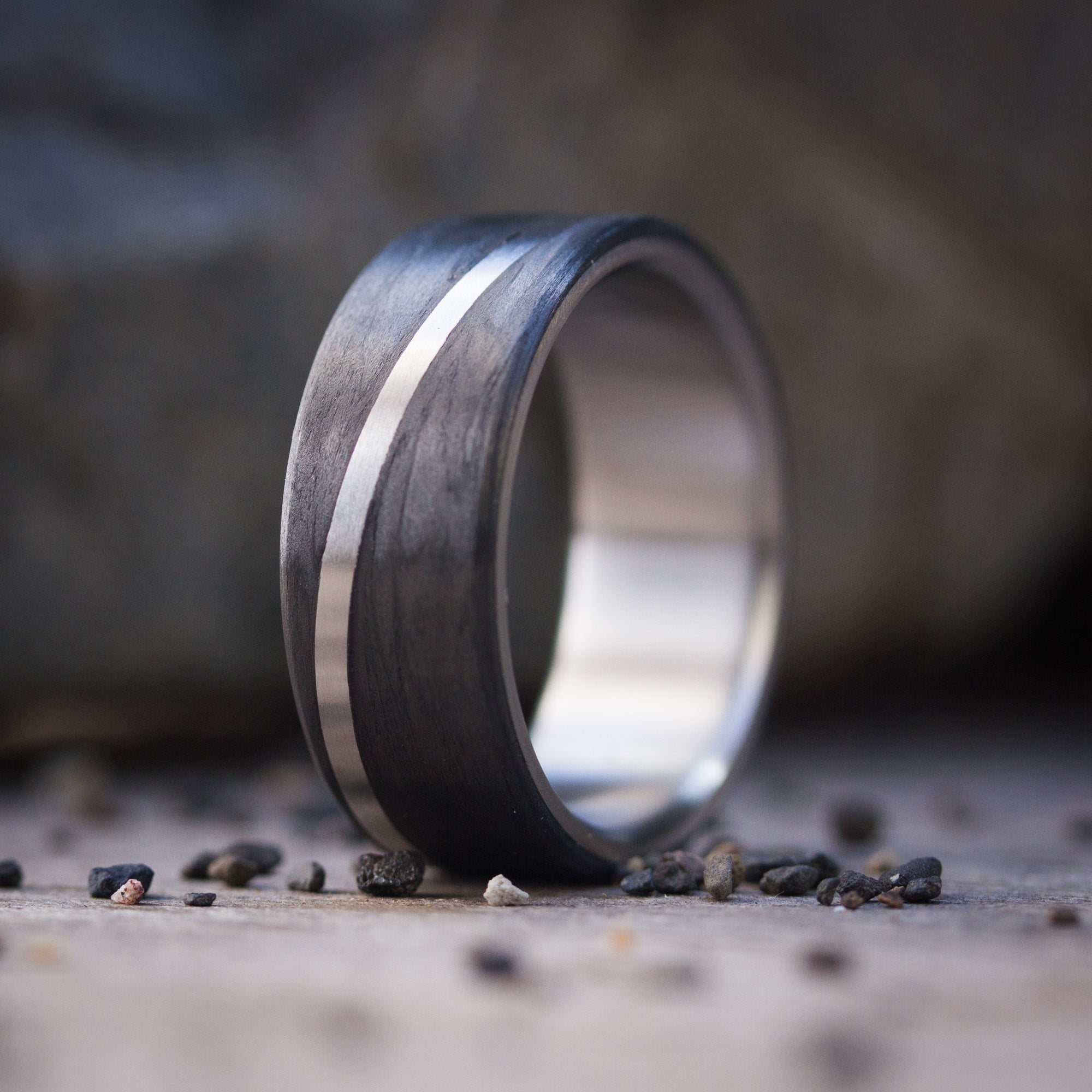 Carbon fiber and titanium Diagonal Ring