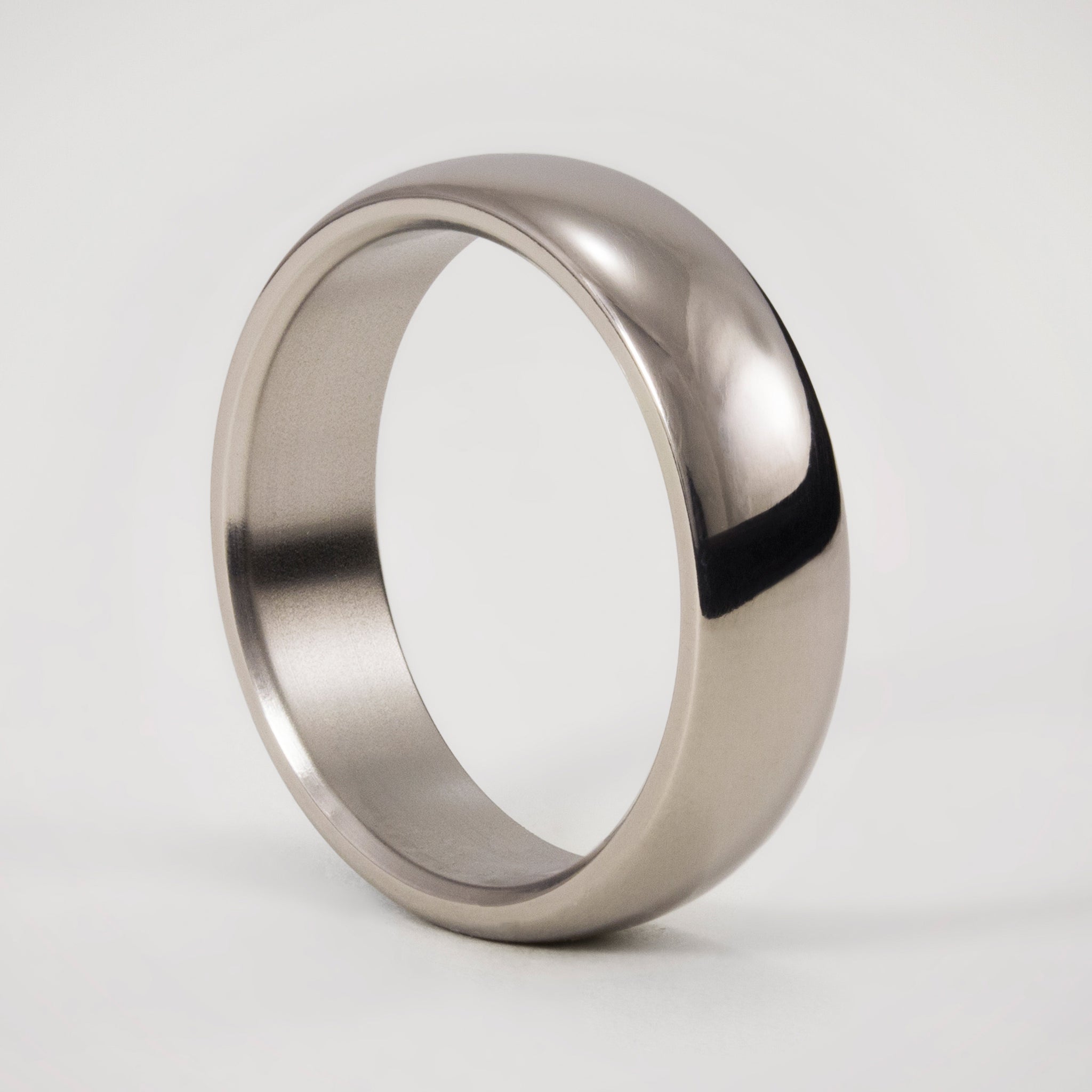 Glossy Ring of Titanium. Hypoallergenic. Engagement Ring. Hi tech ring