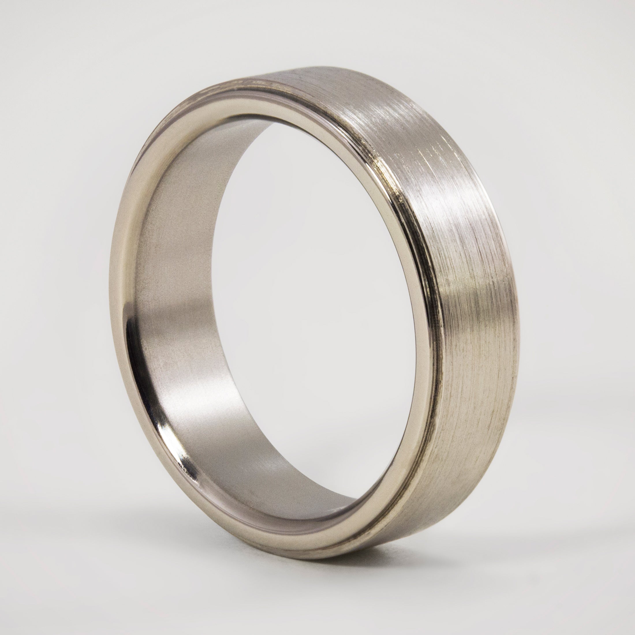 Brushed titanium Ring