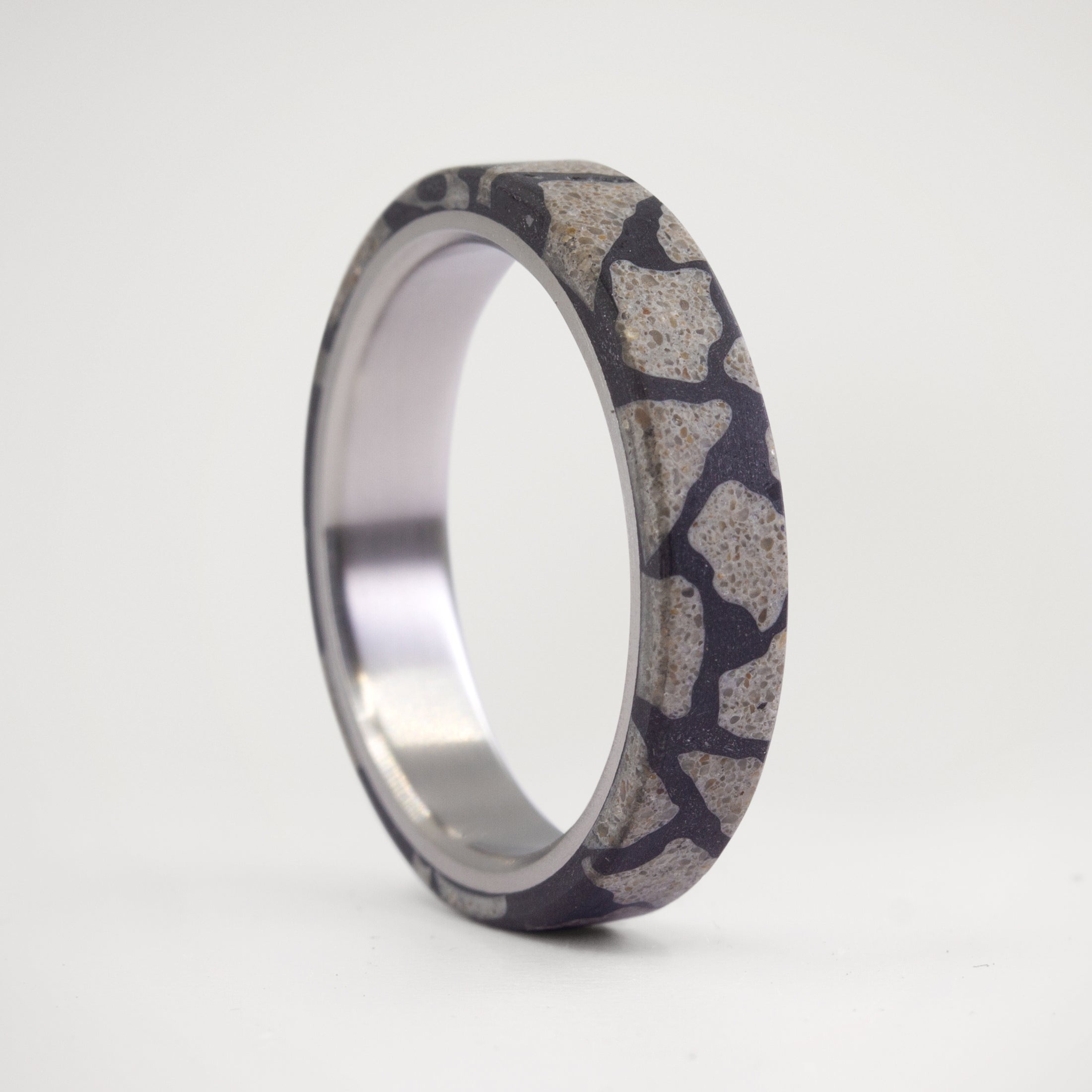 Black & Grey Terrazzo Ring