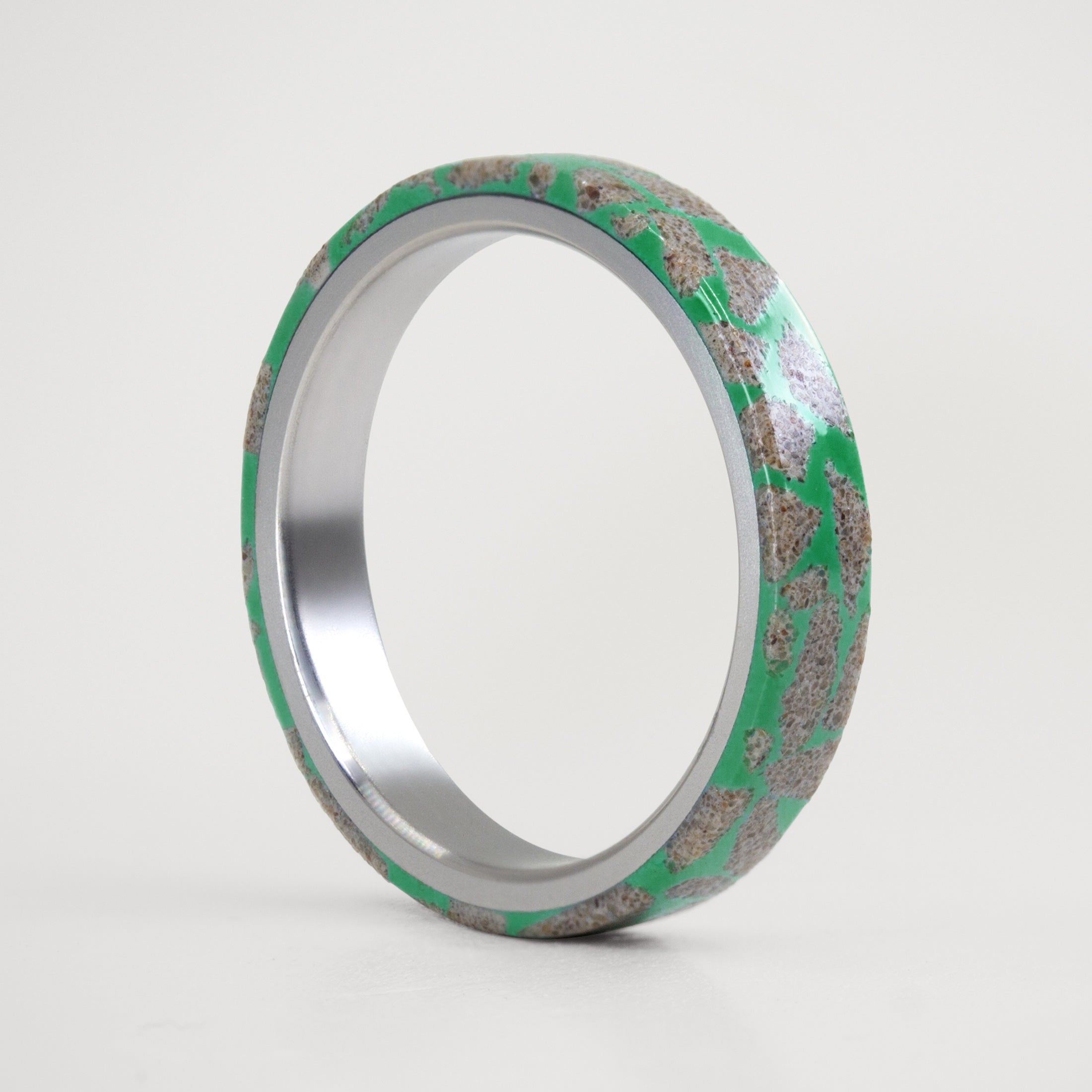Green Terrazzo ring