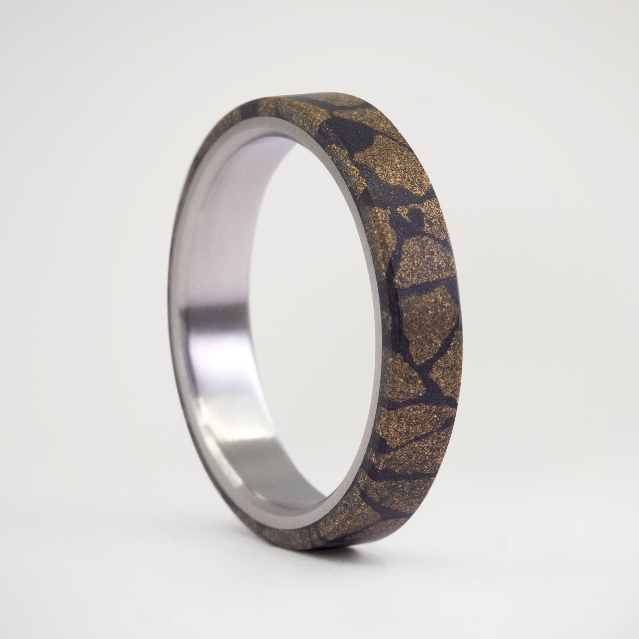 Black & bronze Terrazzo Ring