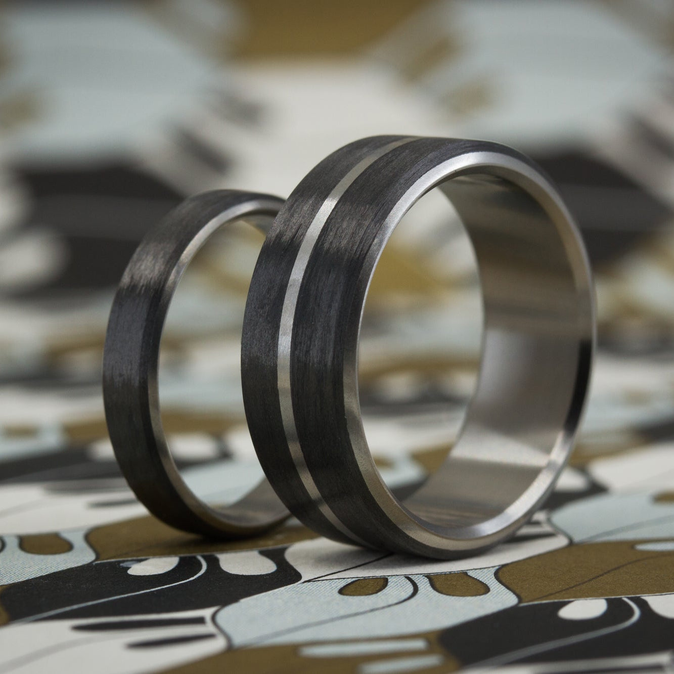 Set beveled carbon fiber and titanium